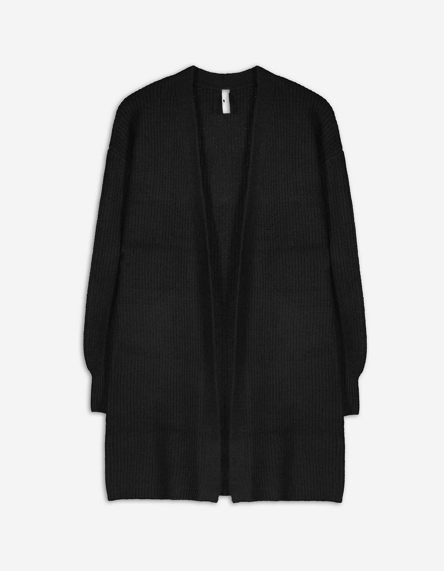 Damen Longcardigan - Rippstrick - schwarz, Takko, schwarz XL