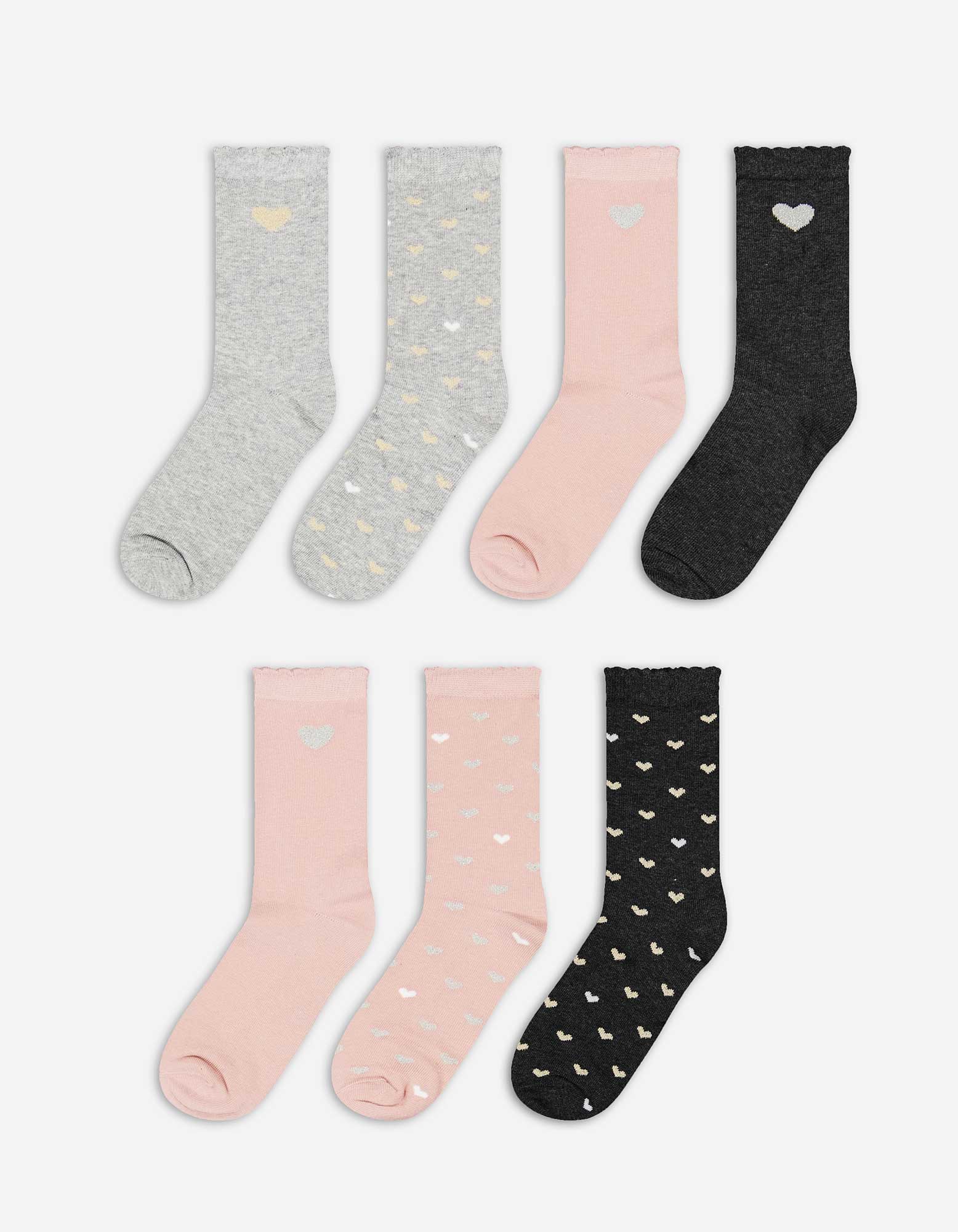 Damen Socken - 7er-Pack, Takko, pink 35-38