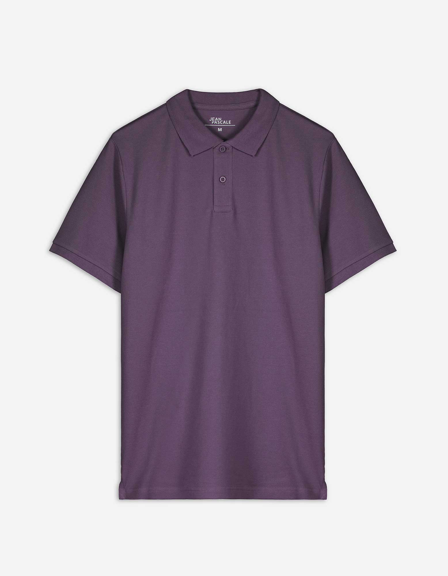 Herren Poloshirt - Knopfverschluss, Takko, dunkellila S