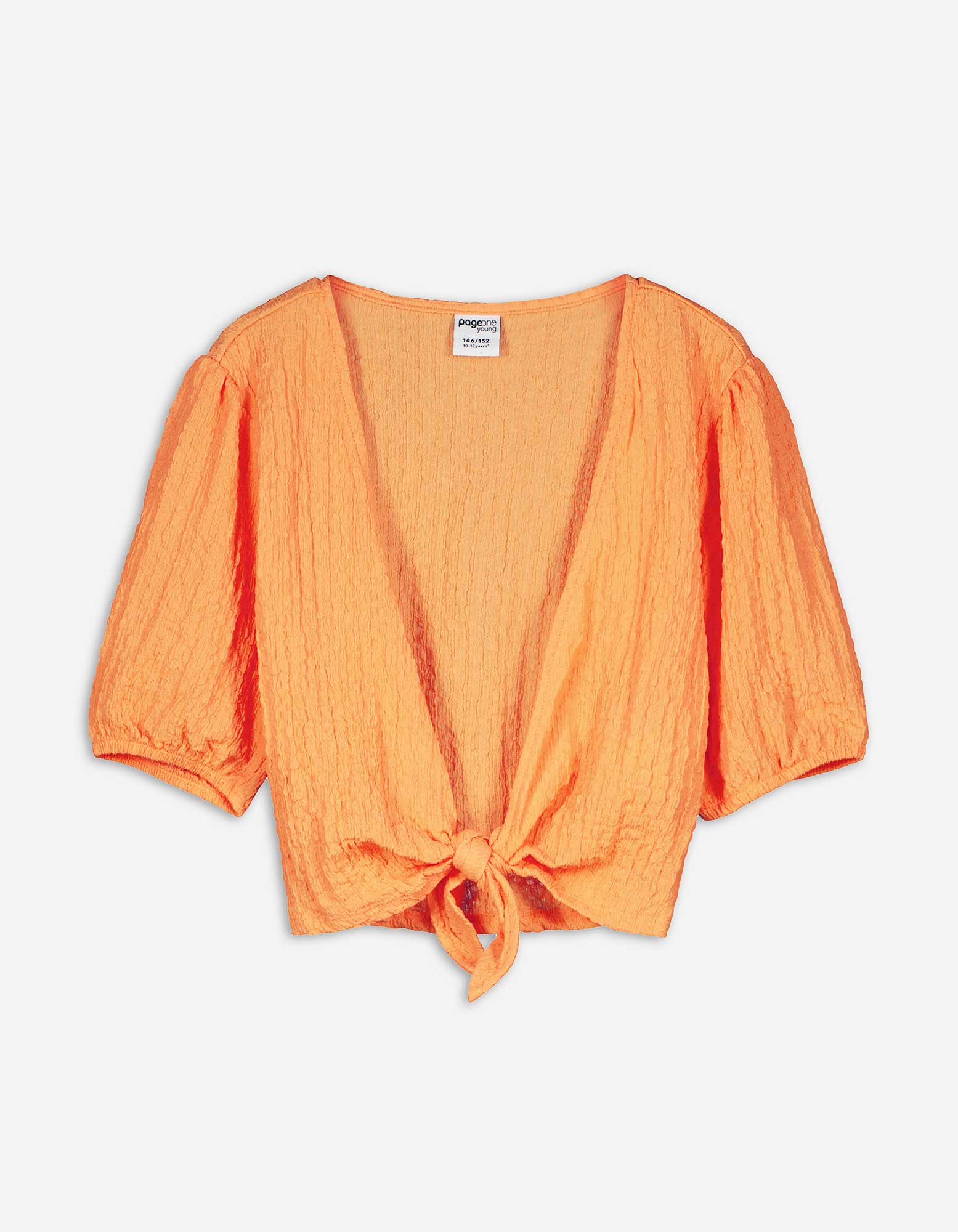 Kinder Blusenshirt - Knotendetail, Takko, orange