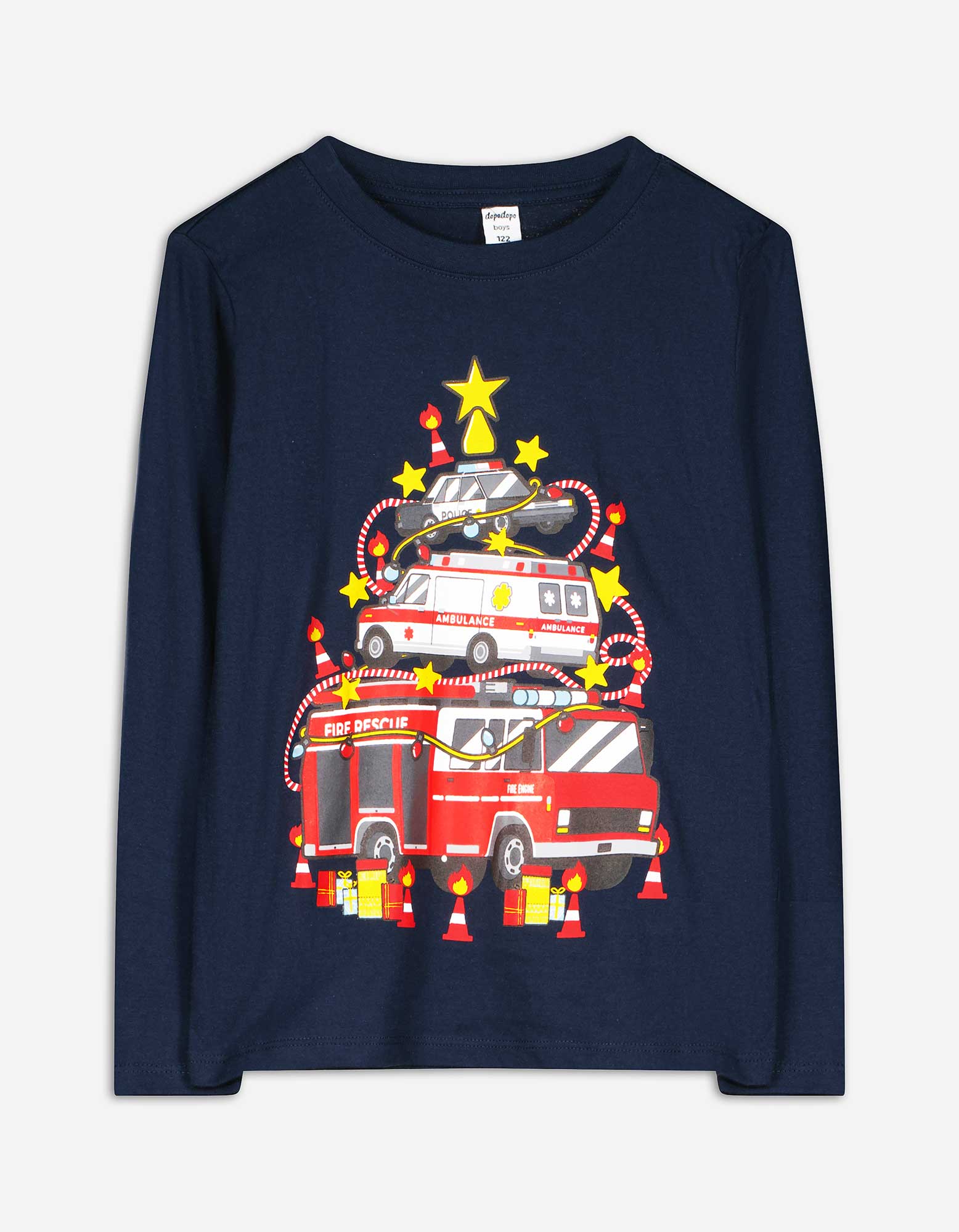 Kinder Langarmshirt - Christmas - dunkelblau, Takko, dunkelblau