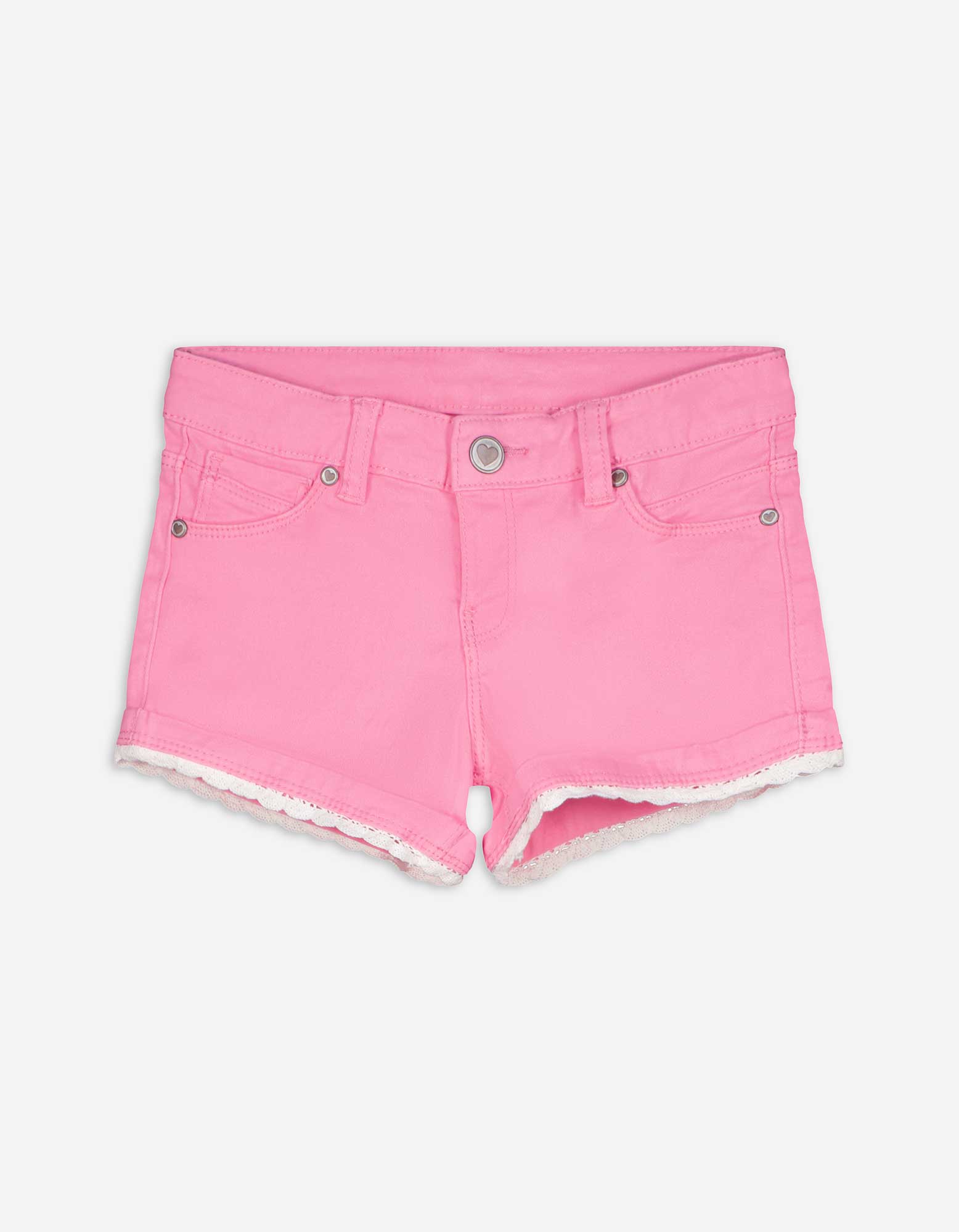 Kinder Jeansshorts - Zierborte, Takko, pink