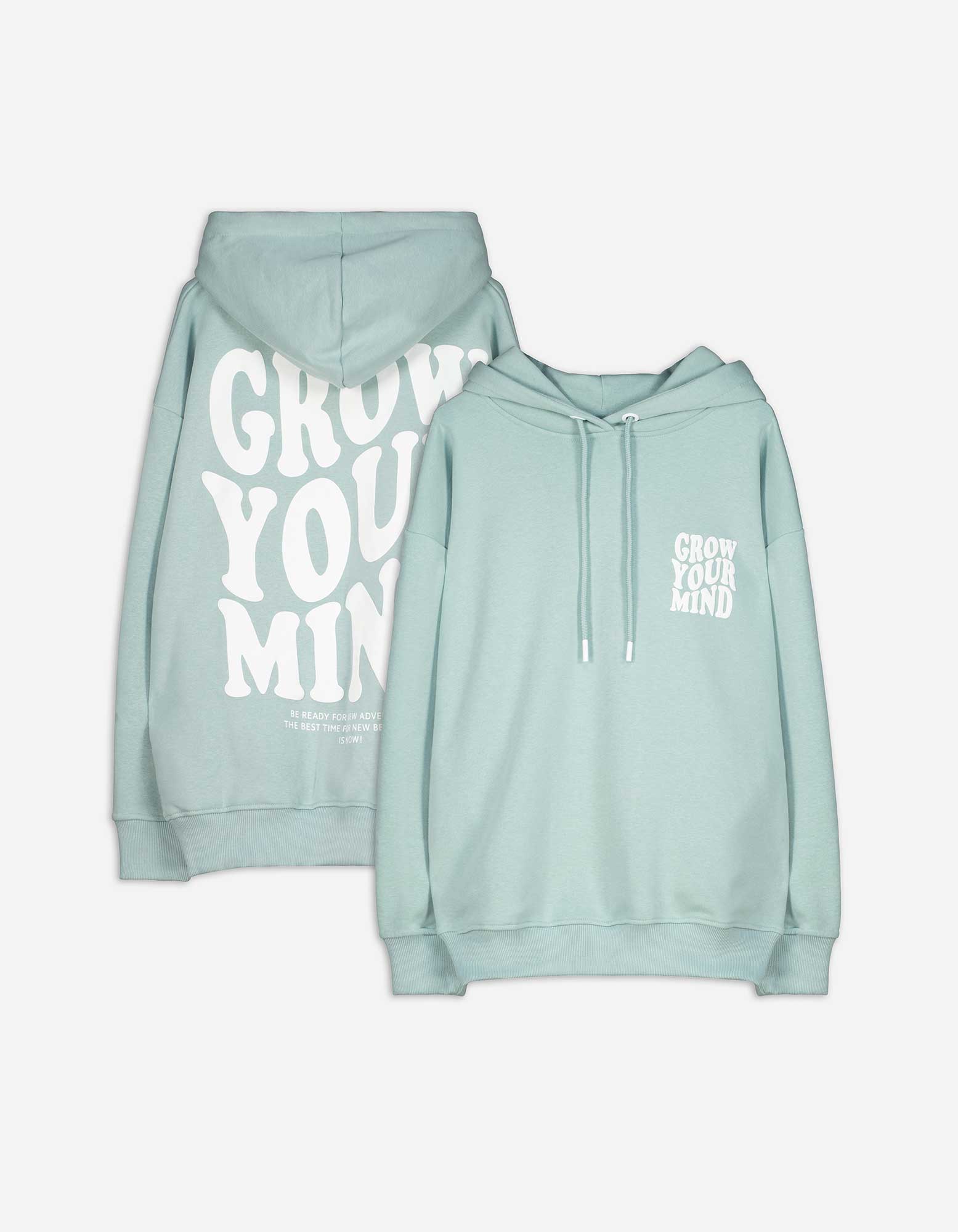 Damen Hoodie - Rückenprint - grün, Takko, grün S