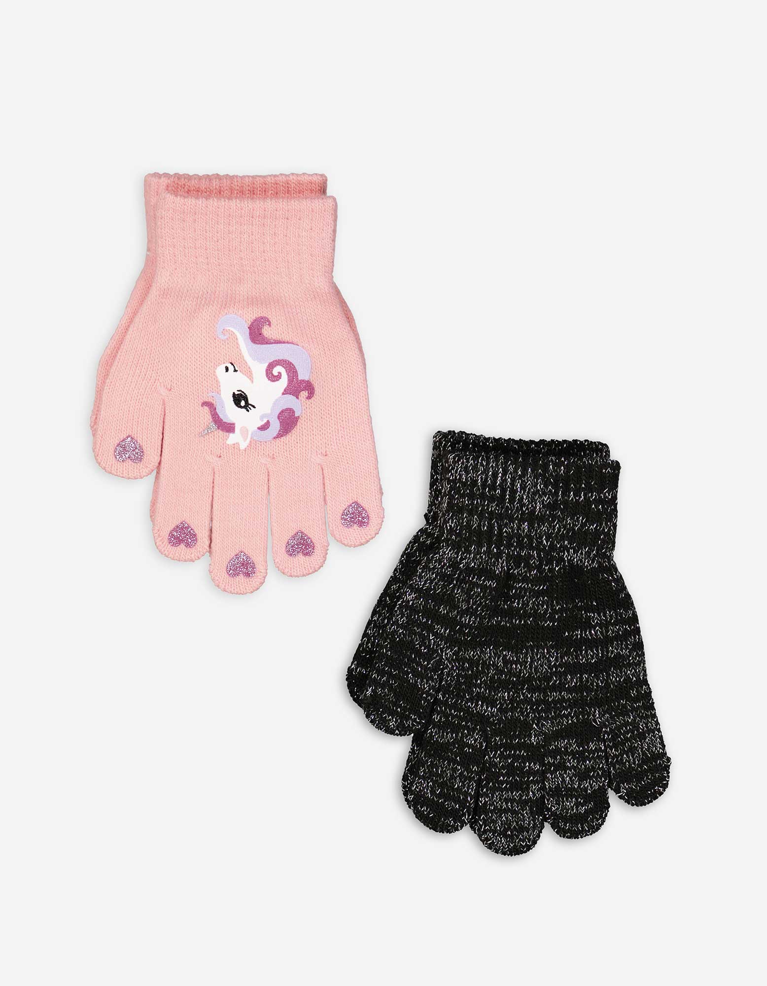 Kinder Handschuhe - 2er-Pack - rosa, Takko, rosa