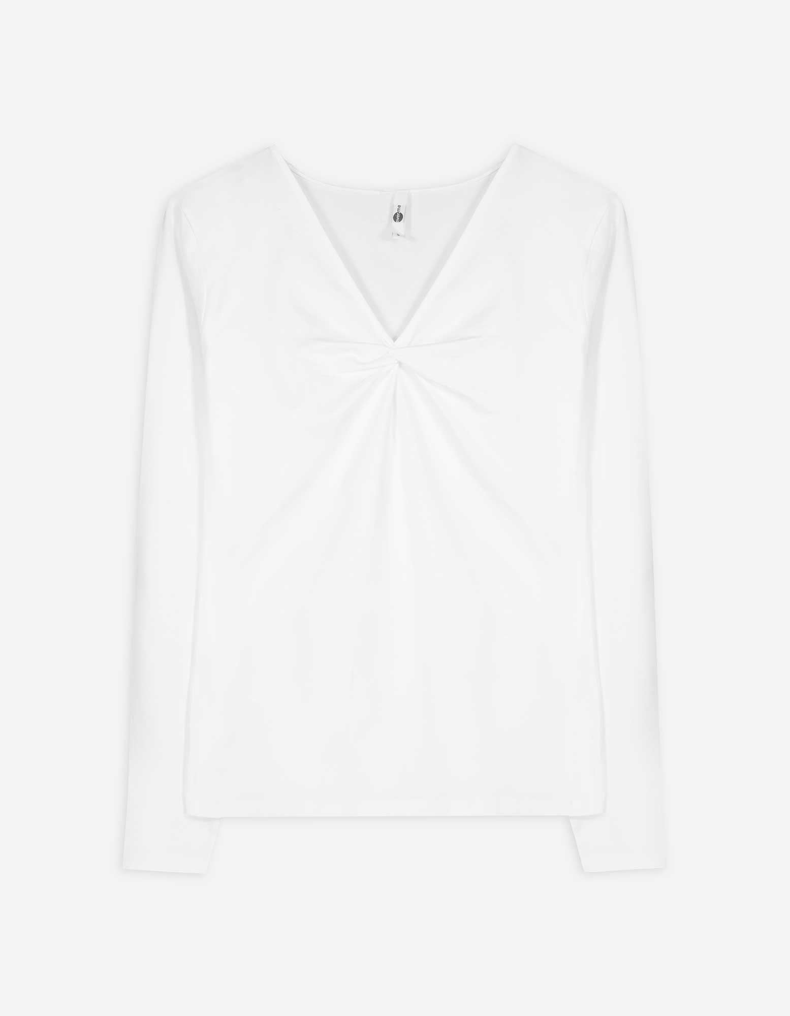 Damen Langarmshirt - Knotendetail, Takko, weiß XXL