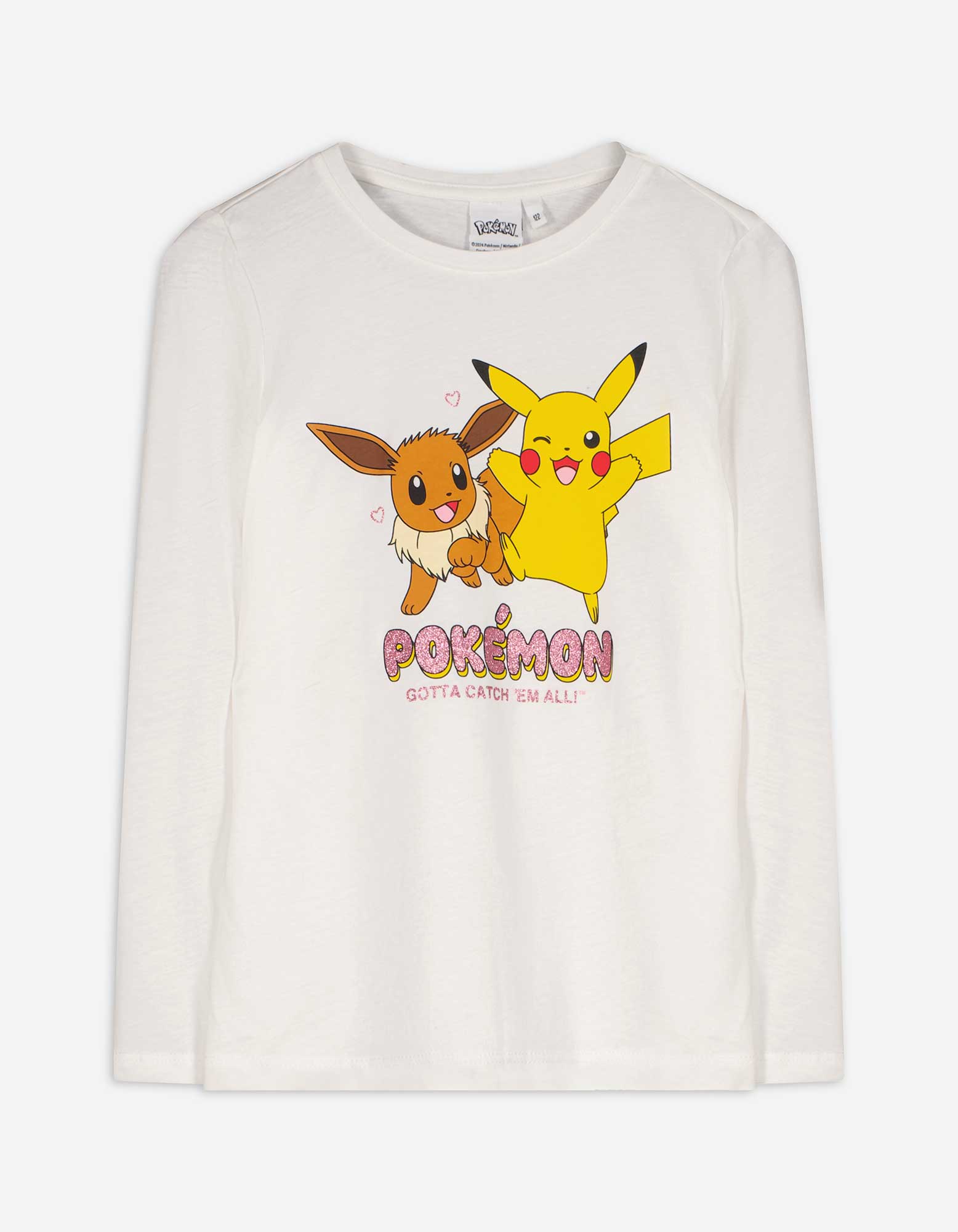 Kinder Langarmshirt - Pokémon, Takko, weiß