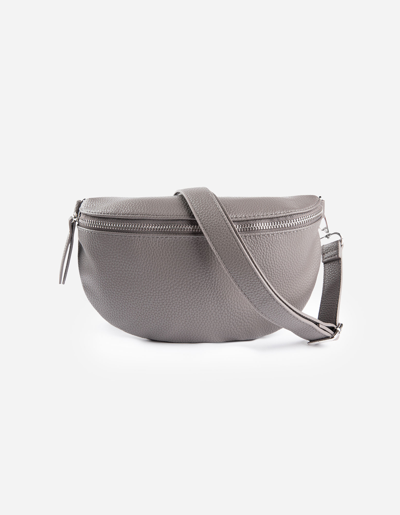 Damen Bauchtasche - Lederoptik, Takko, grau onesize