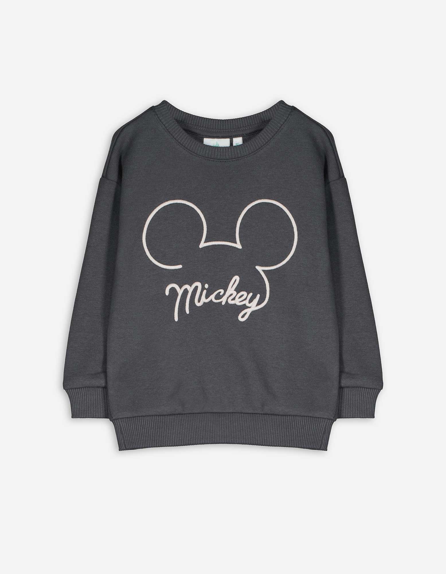 Baby Sweatshirt - Mickey Mouse - dunkelgrau, Takko, dunkelgrau