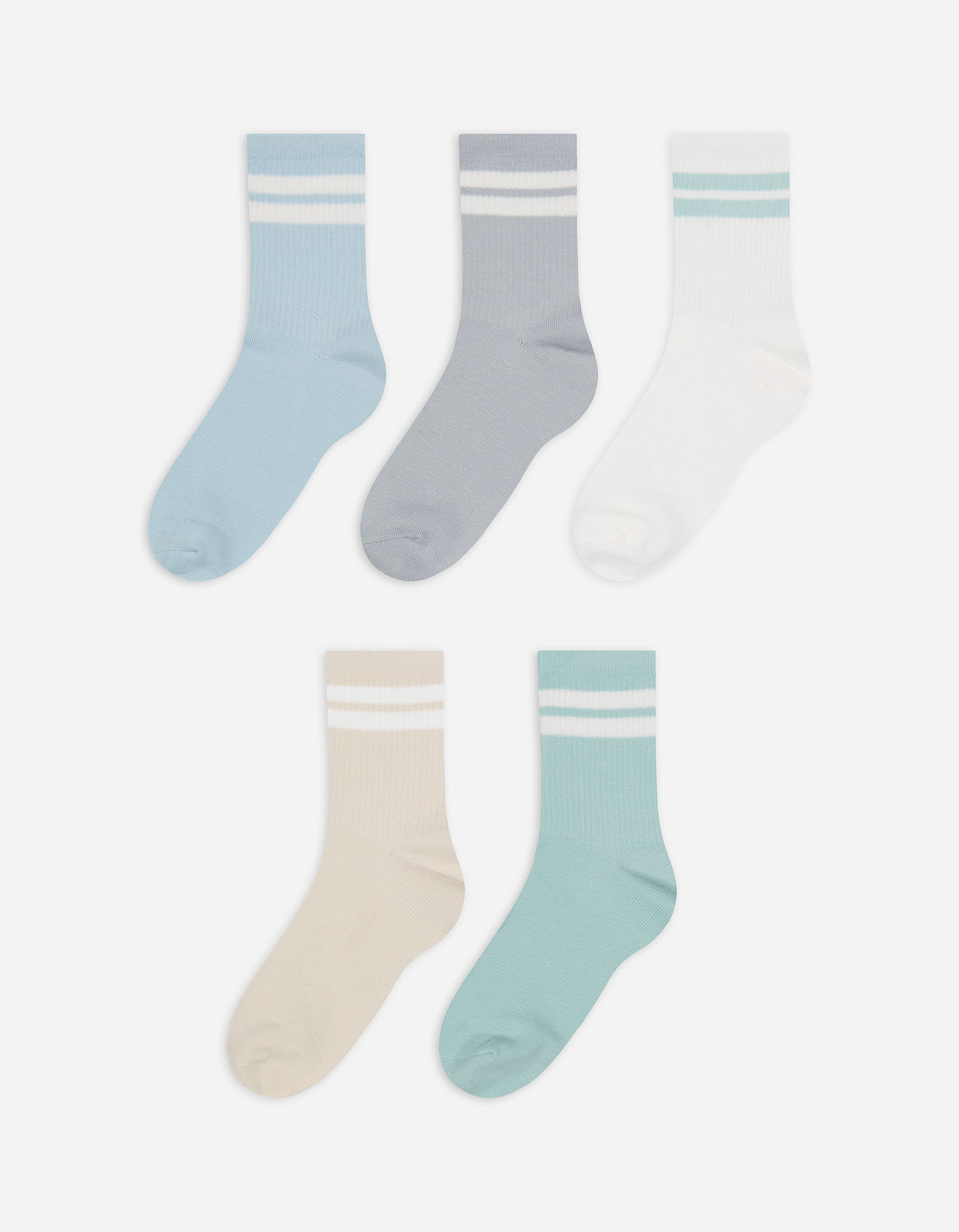 Kinder Socken - 5er-Pack, Takko, hellblau 35-38