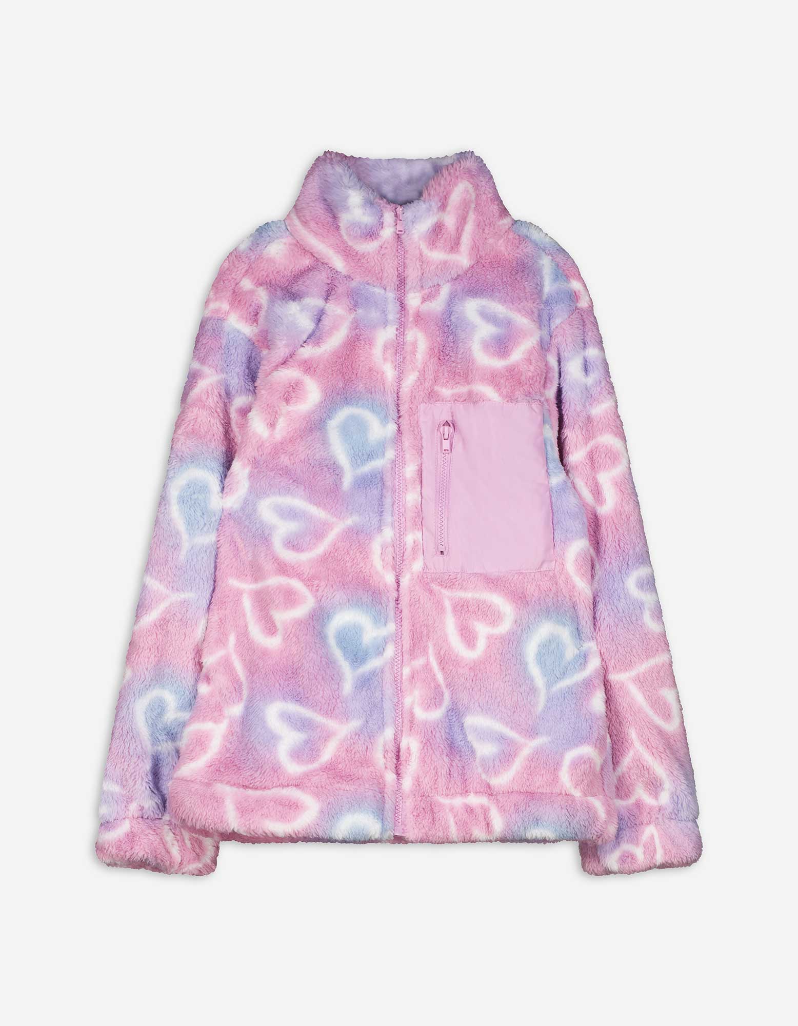 Kinder Sweatjacke - Plüsch - rosa, Takko, rosa