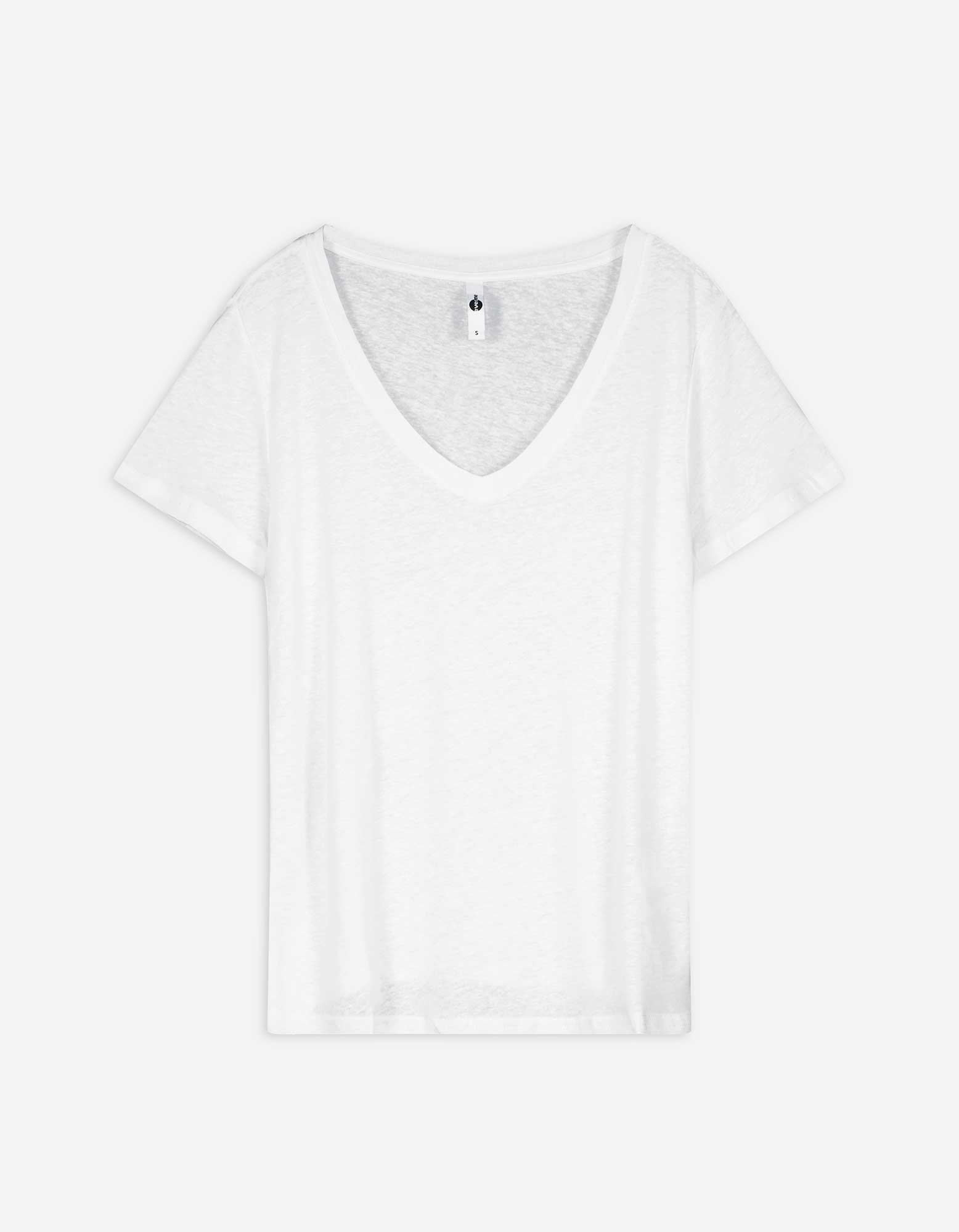 Damen T-Shirt - Leinen-Mix, Takko, weiß XL