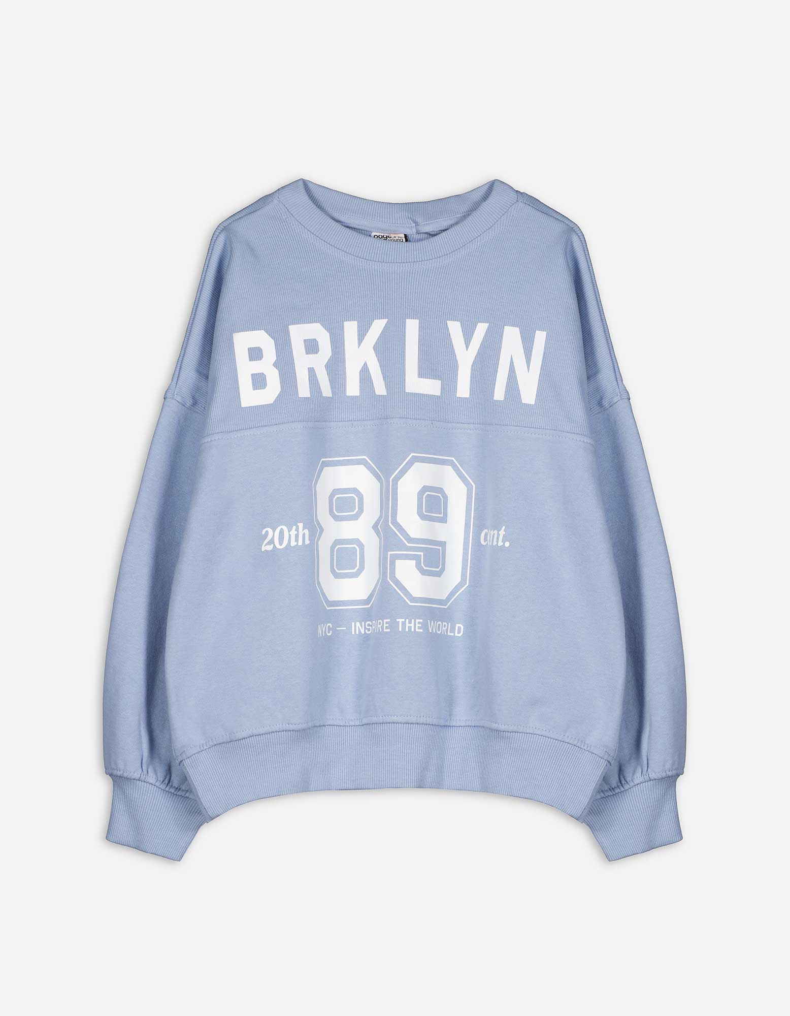 Kinder Sweatshirt - Oversized Fit, Takko, hellblau