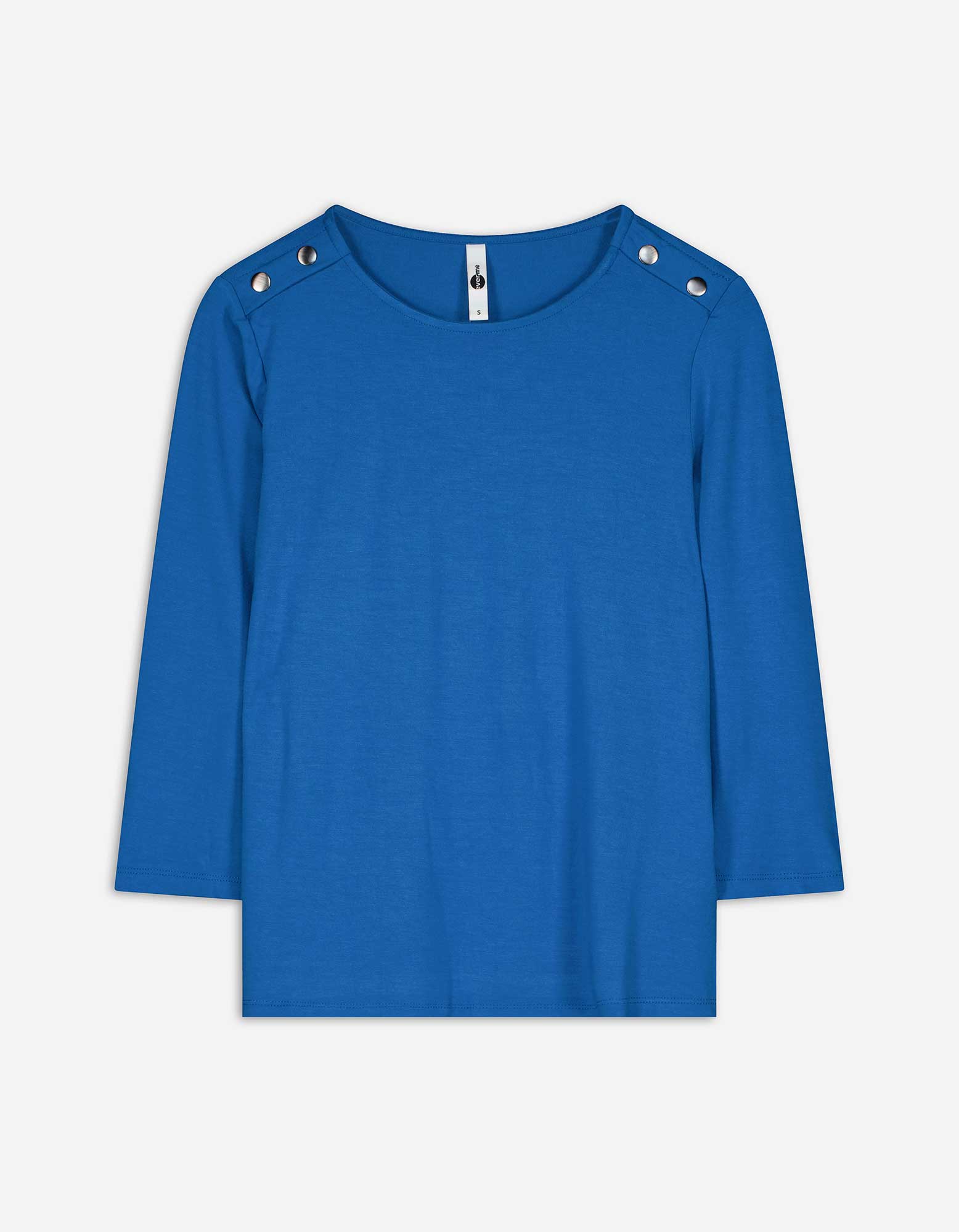 Damen Langarmshirt - Zierknöpfe, Takko, dunkelblau XS