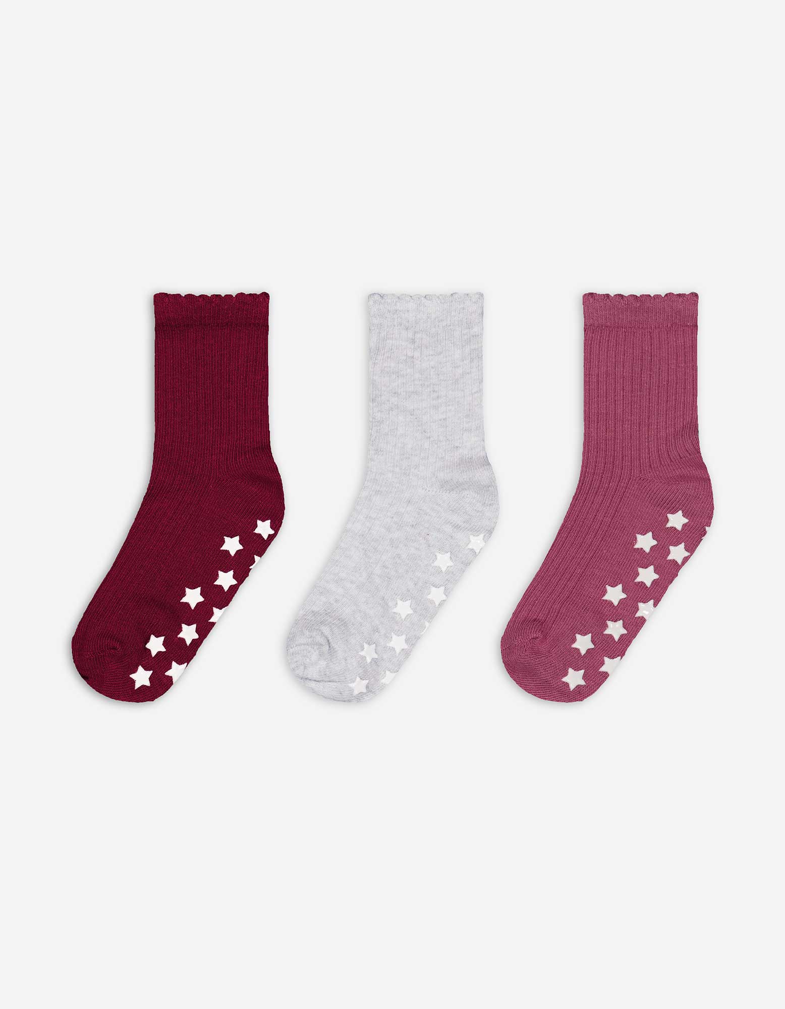 Kinder Stoppersocken - 3er-Pack, Takko, rosa