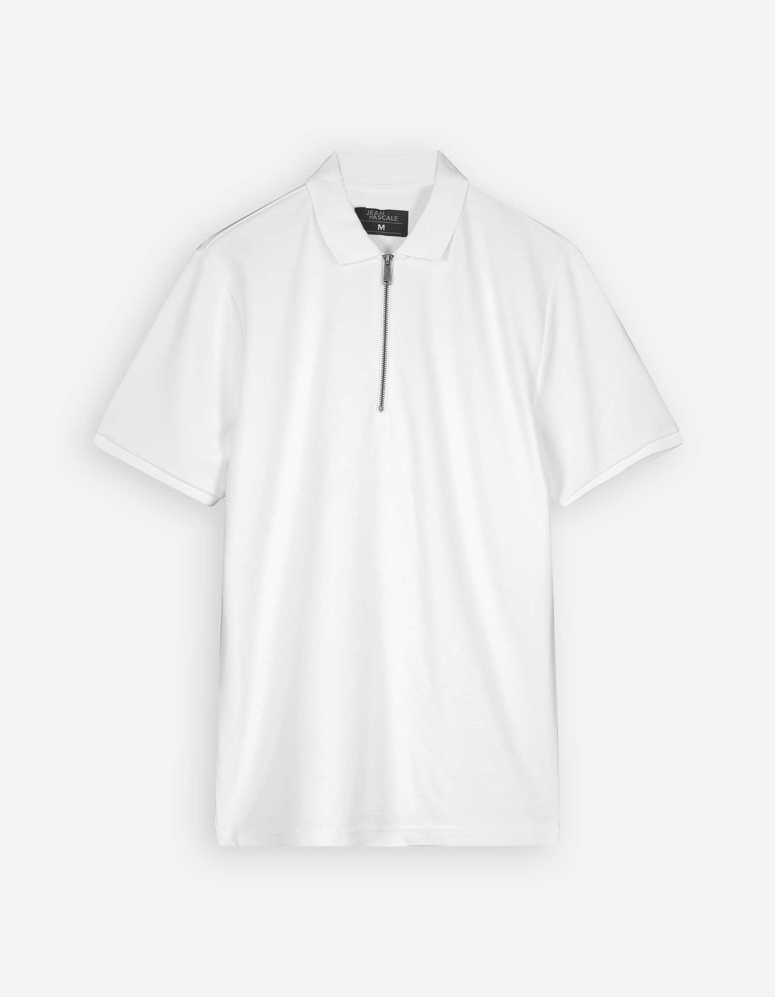 Herren Poloshirt - Reißverschluss, Takko, weiß S