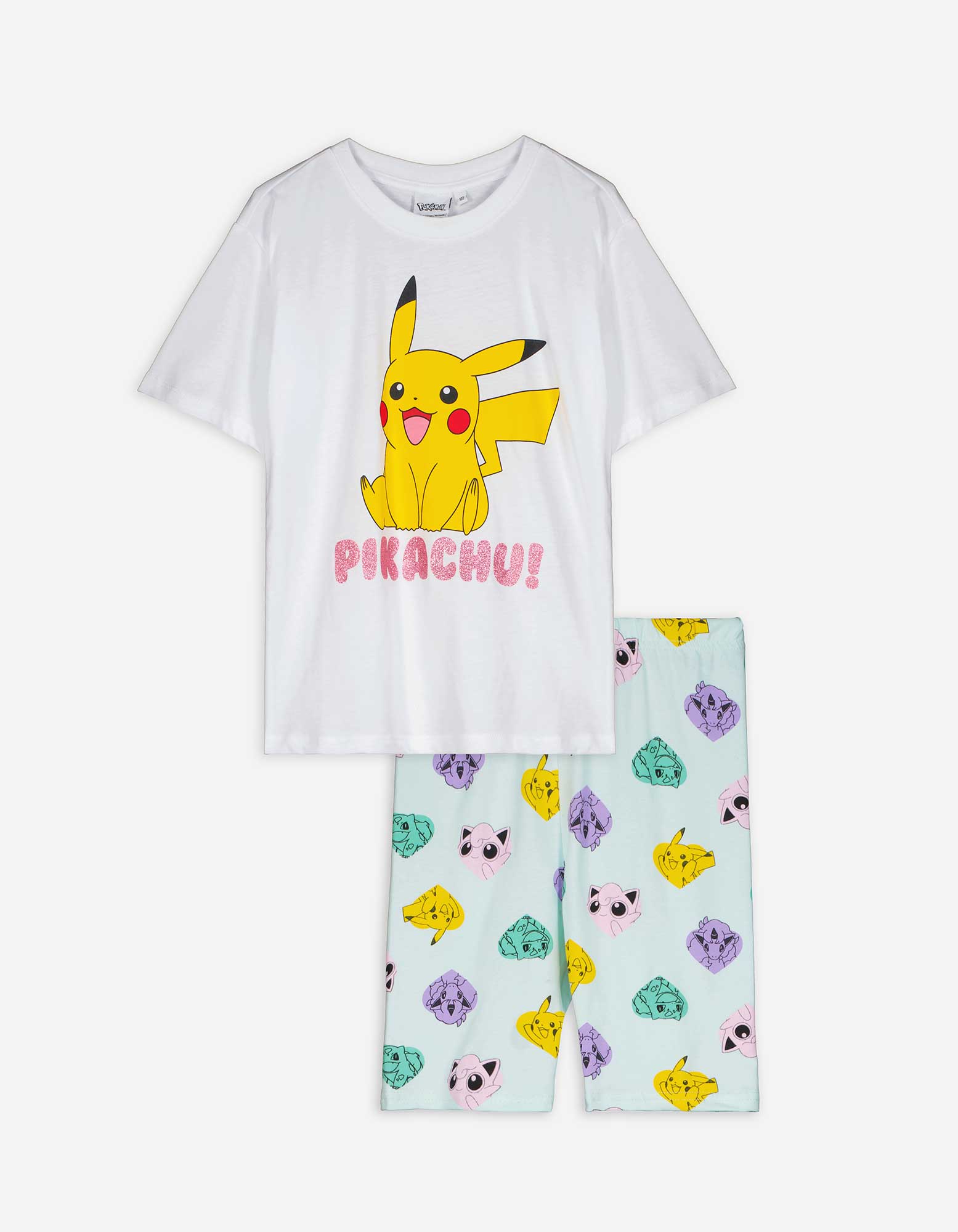 Kinder Set aus T-Shirt und Shorts - Pokémon, Takko, weiß