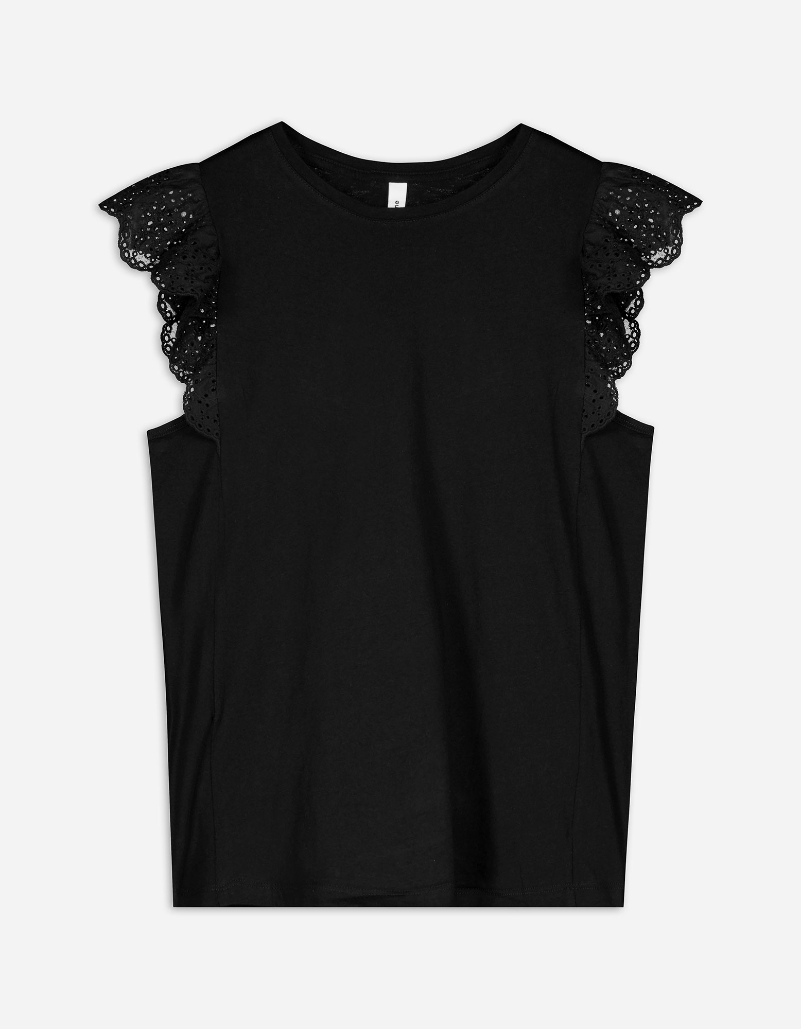 Damen Shirt - Ärmel mit Volants, Takko, schwarz XS