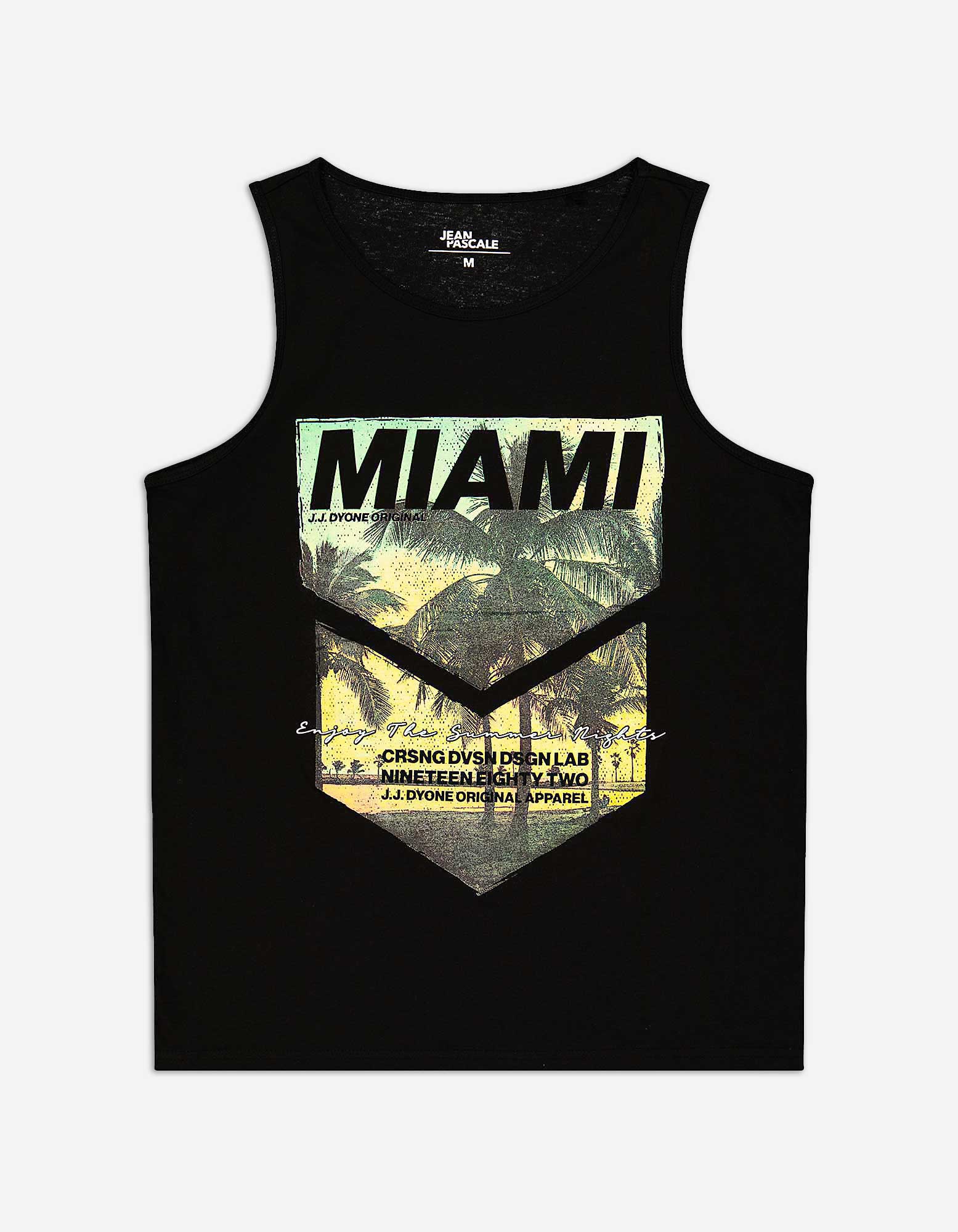 Herren Tanktop - Frontprint, Takko, schwarz M