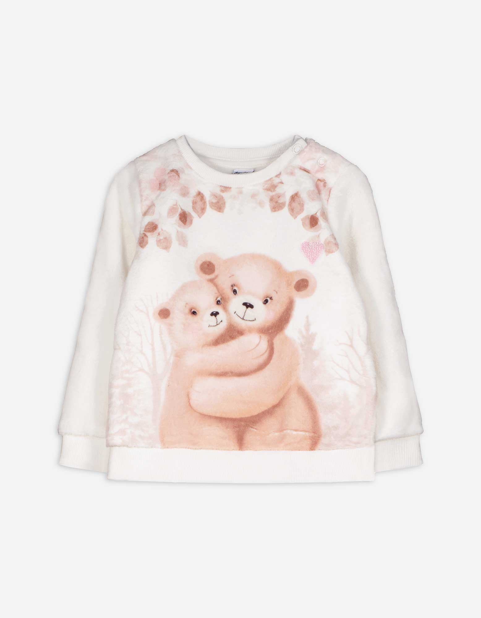 Baby Sweatshirt - Plüsch, Takko, weiß