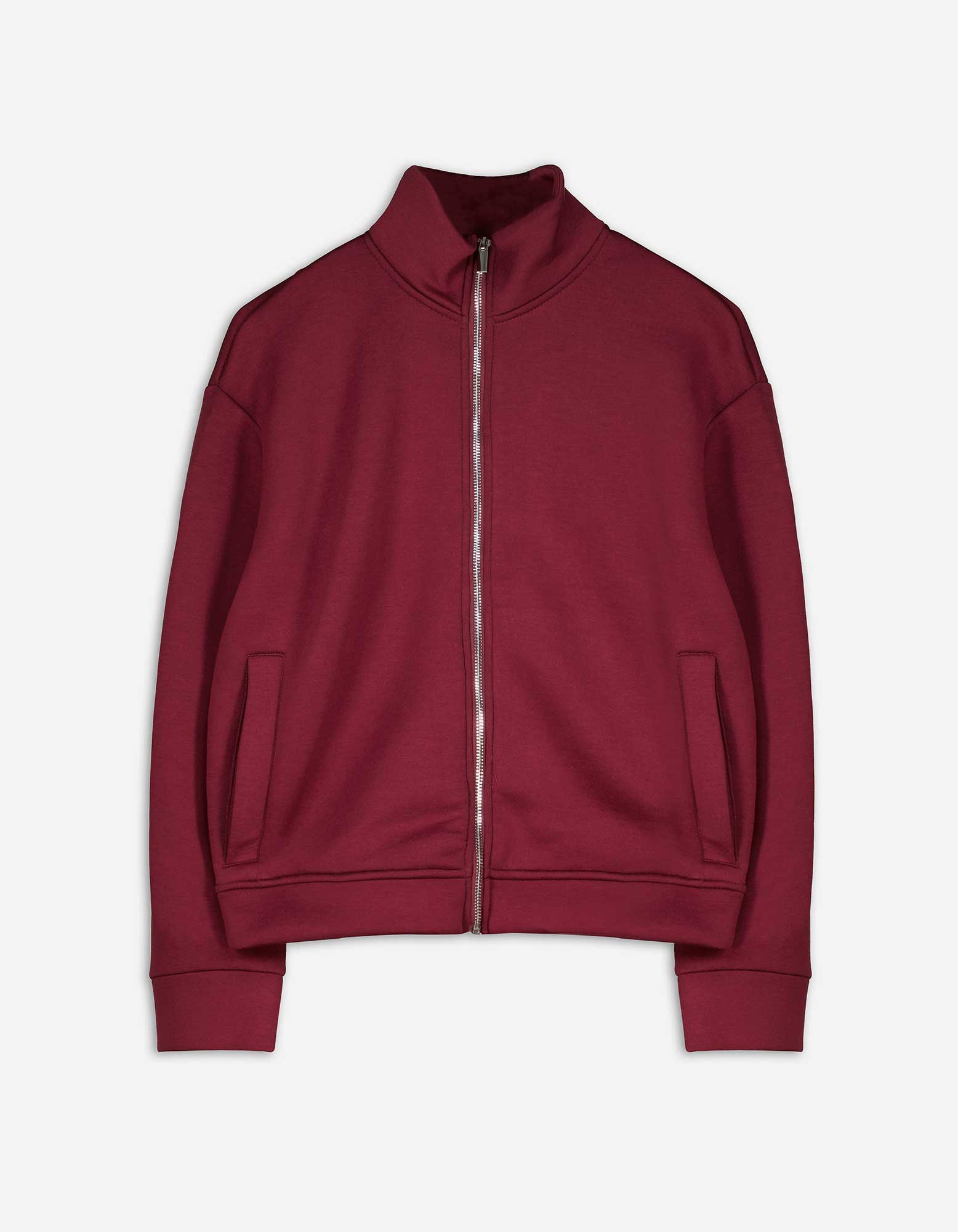 Damen Sweatjacke - Stehkragen - rot, Takko, rot XXL