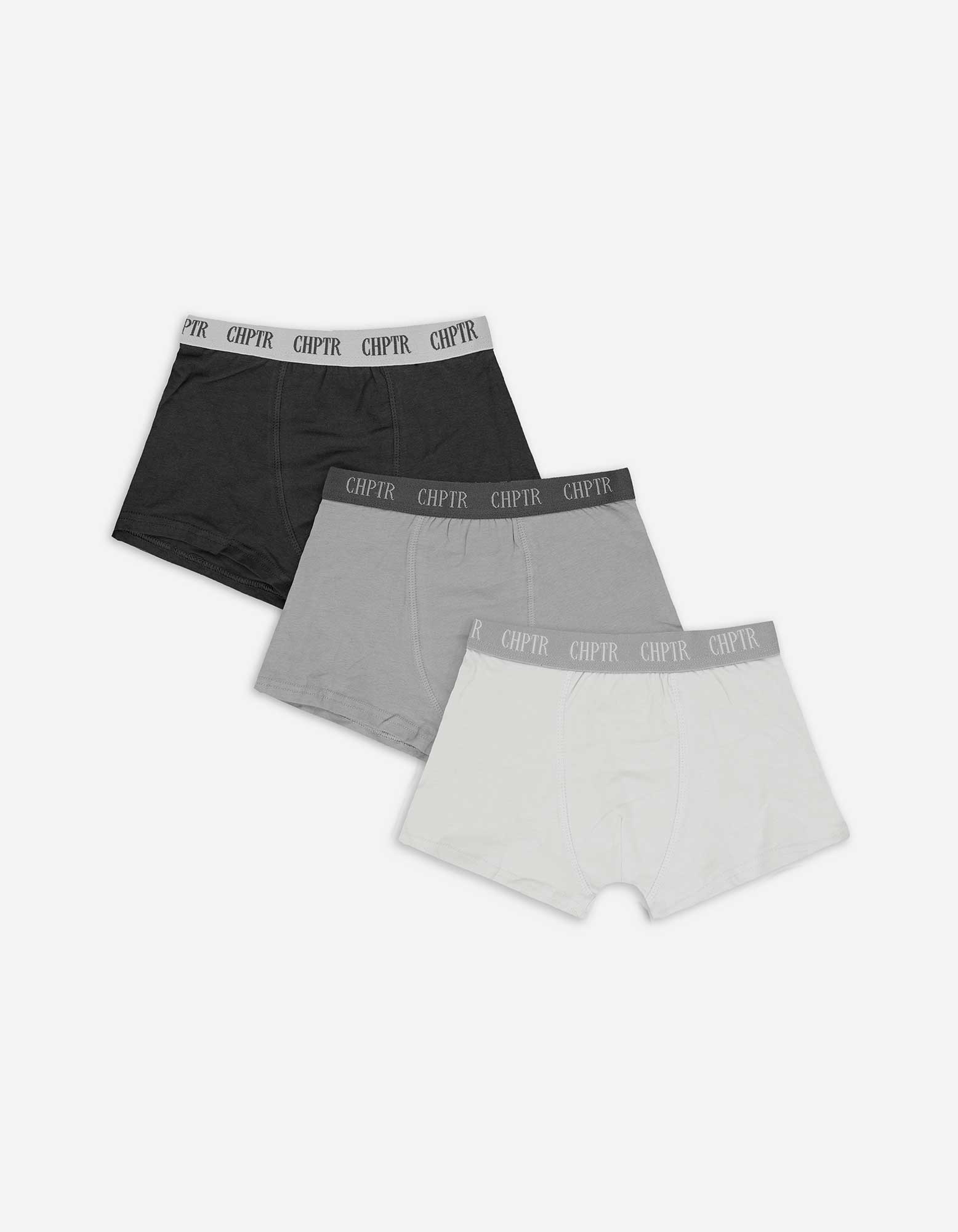 Kinder Trunks - 3er-Pack, Takko, dunkelgrau