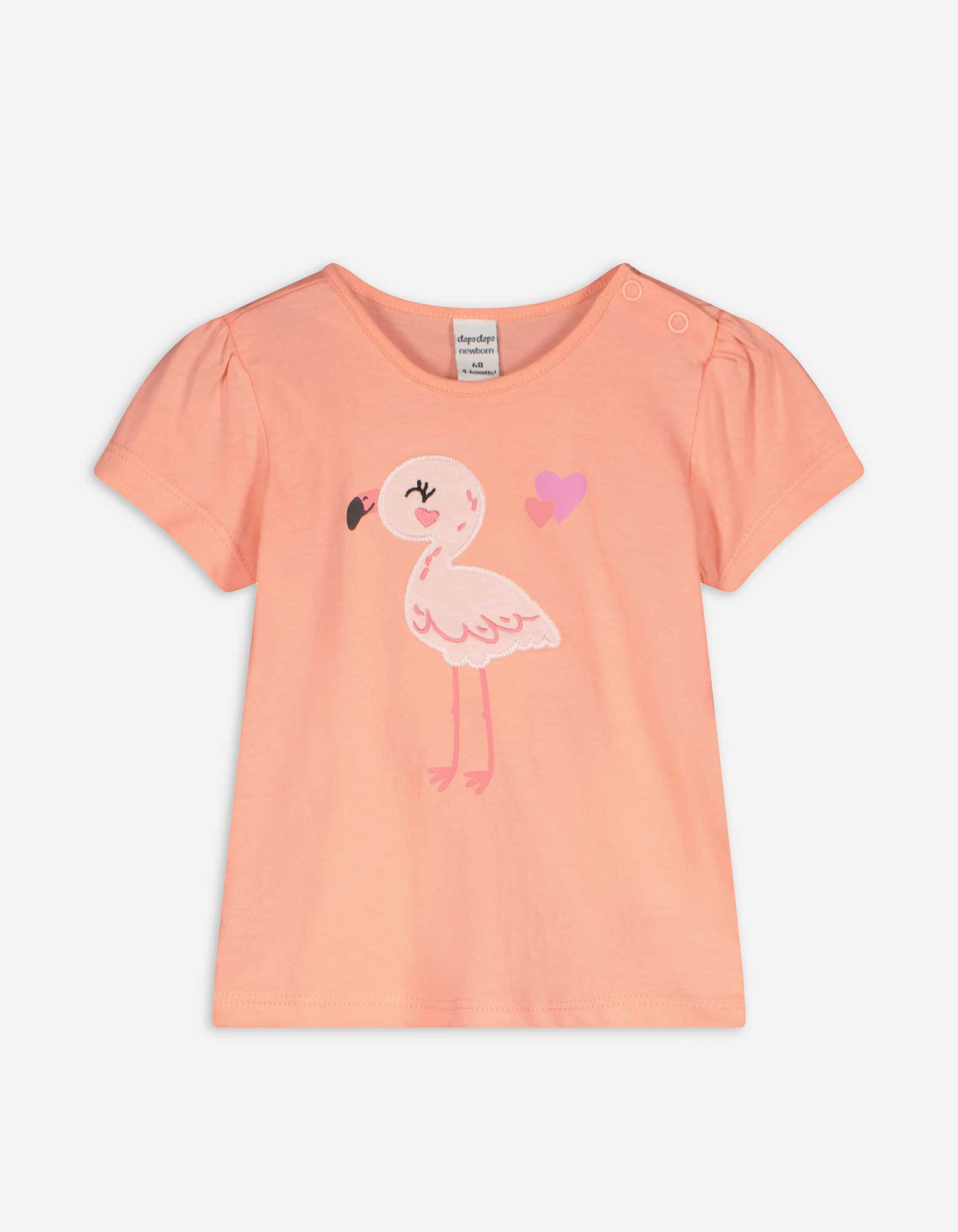 Baby T-Shirt - Stickereien, Takko, rosa