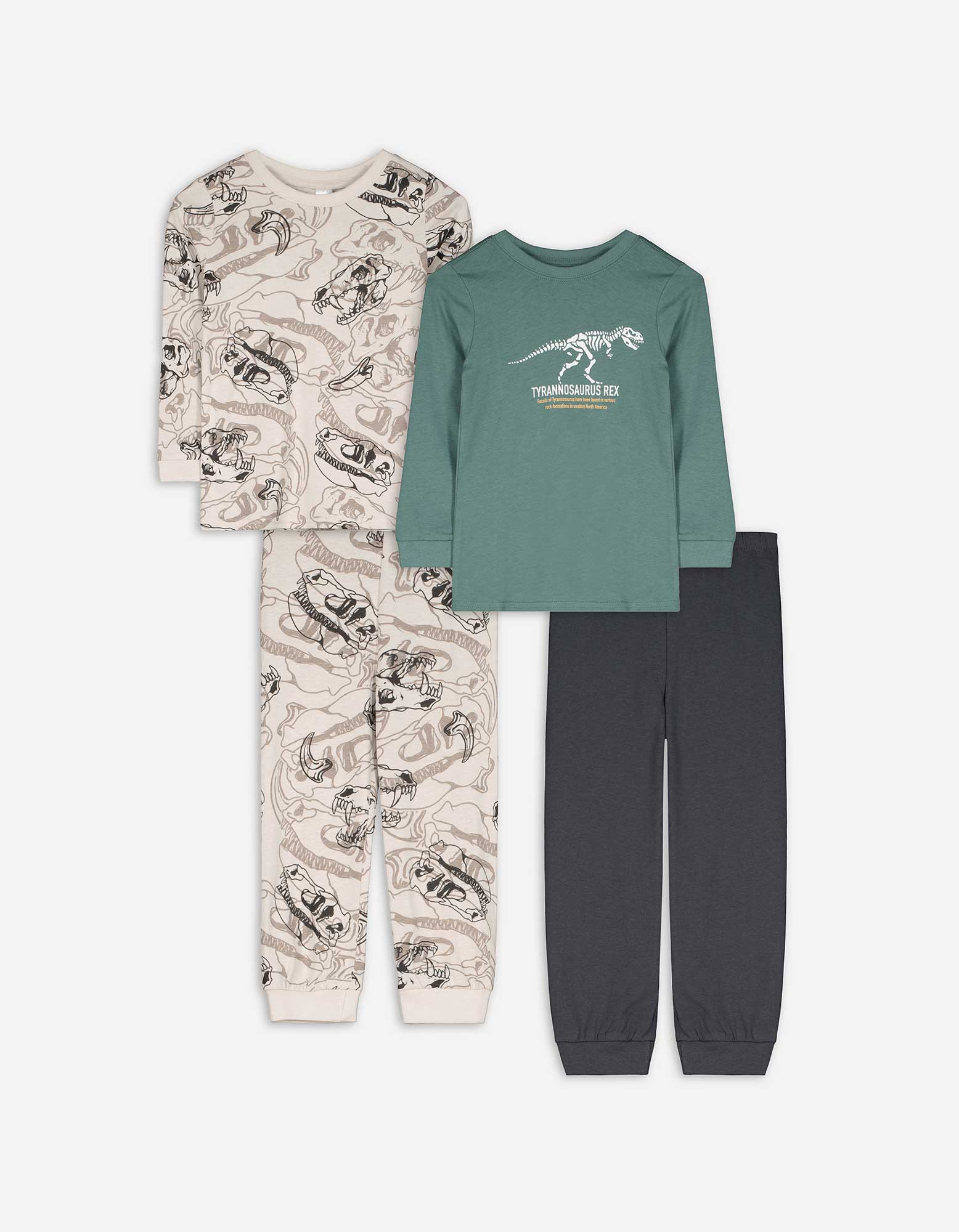 Kinder Pyjama Set aus Langarmshirt und Hose  - 2er-Pack, Takko, bronzefarben