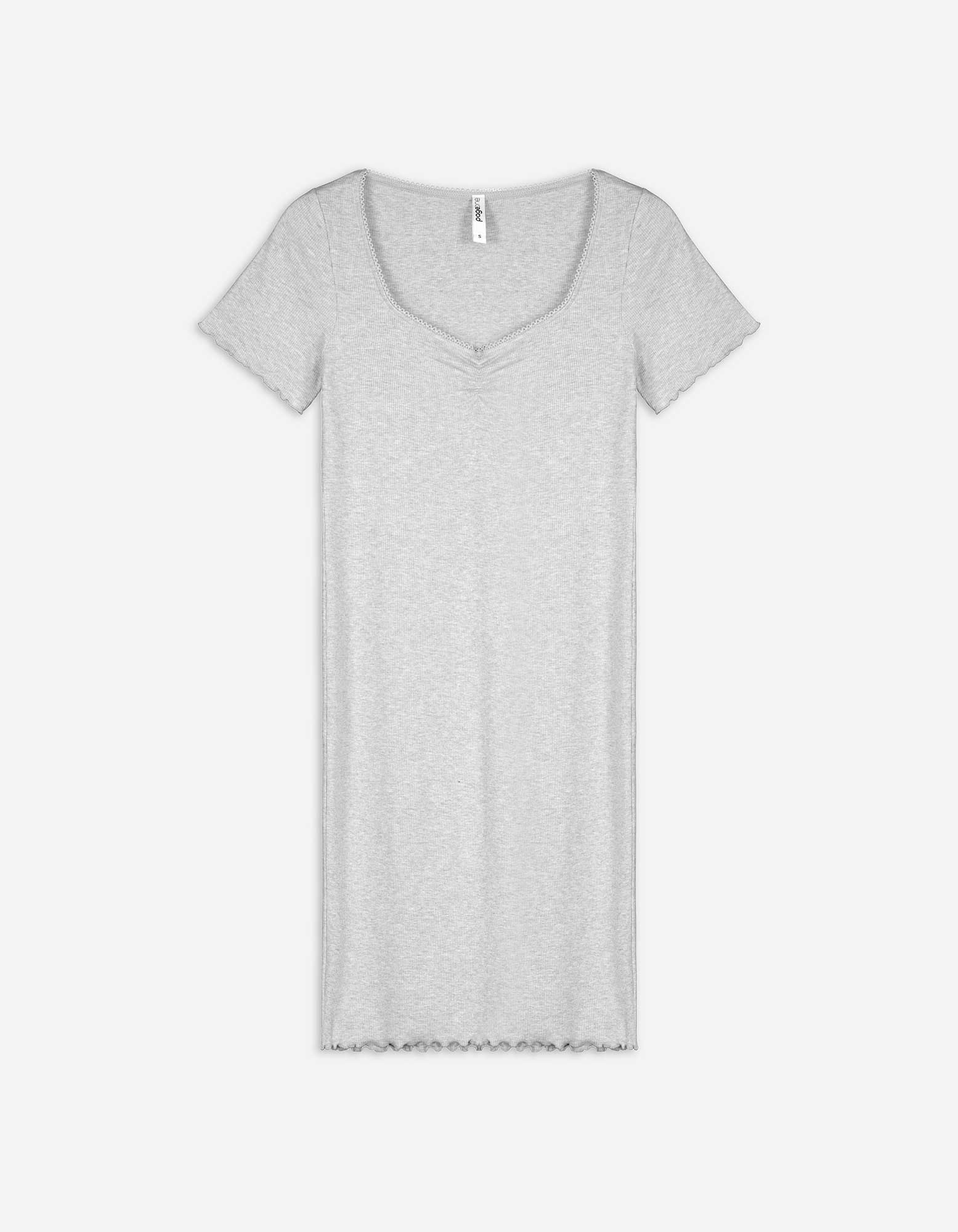 Damen T-Shirt-Kleid - figurbetont, Takko, grau M