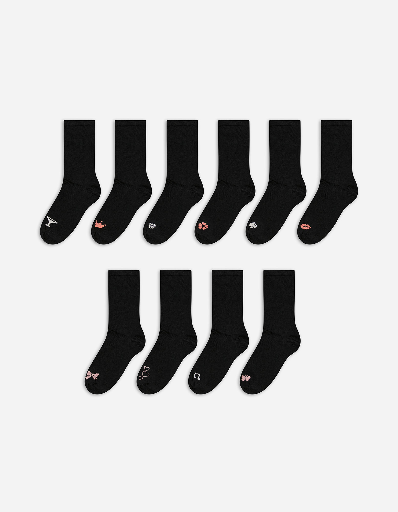 Damen Socken - 10er-Pack, Takko, schwarz 39-42