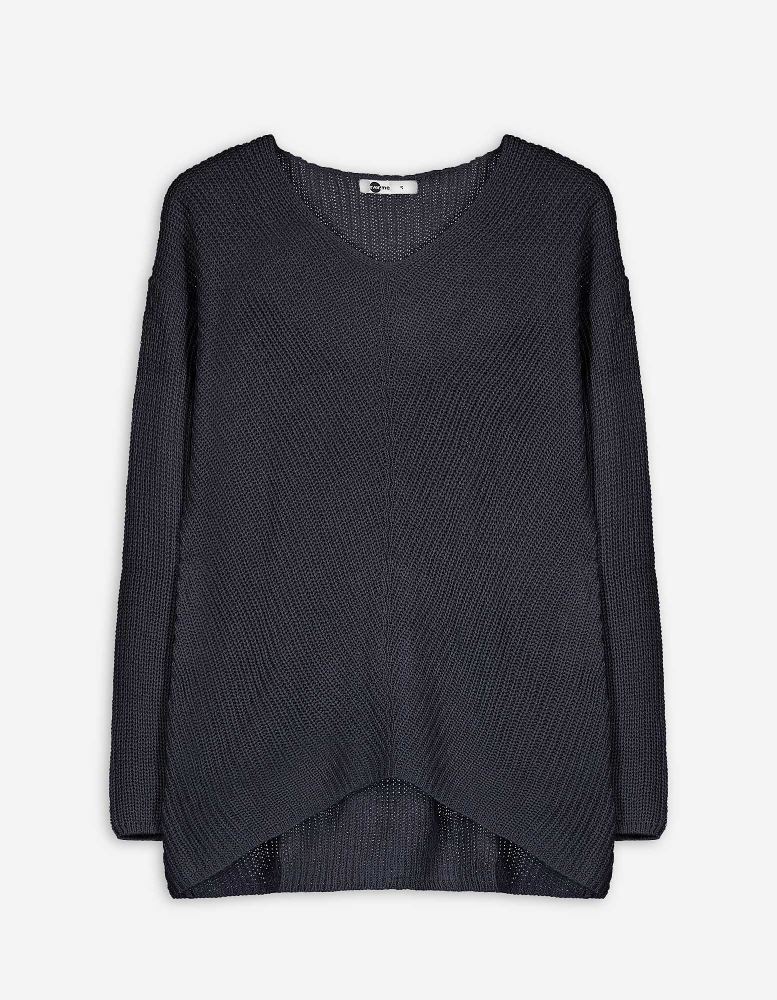 Damen Strickpullover - Verlängerte Rückseite, Takko, dunkelblau M