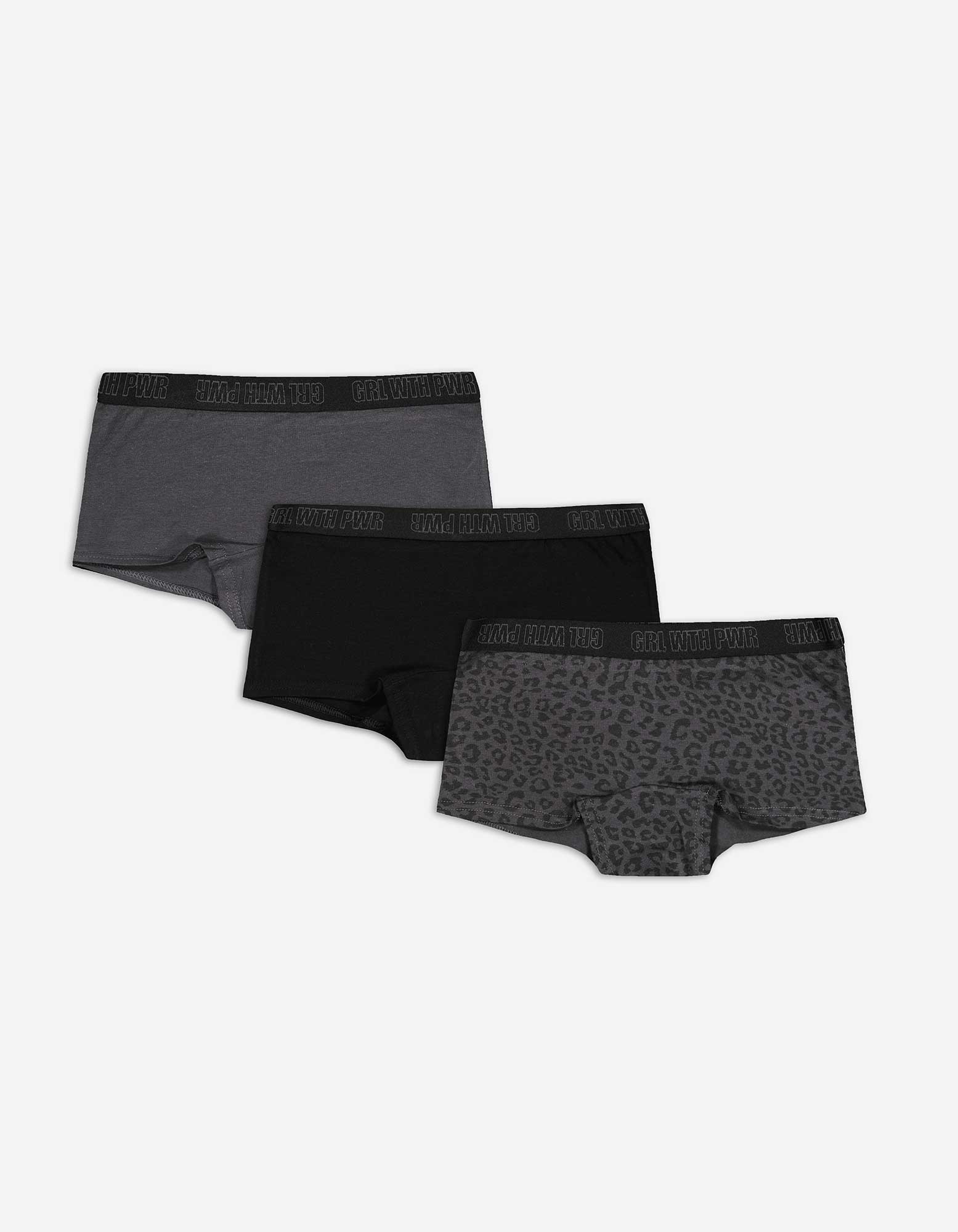 Kinder Panty - 3er-Pack, Takko, dunkelgrau