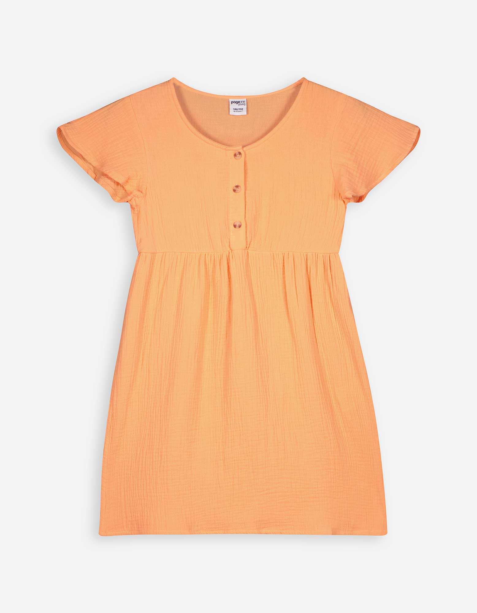 Kinder Kleid - Musselin, Takko, orange