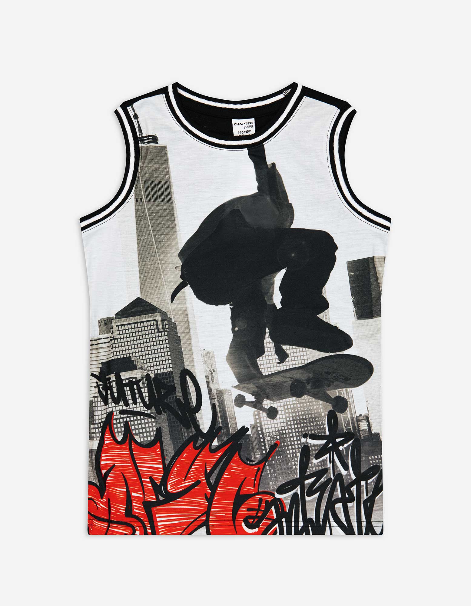 Kinder Tanktop - Print, Takko, schwarz