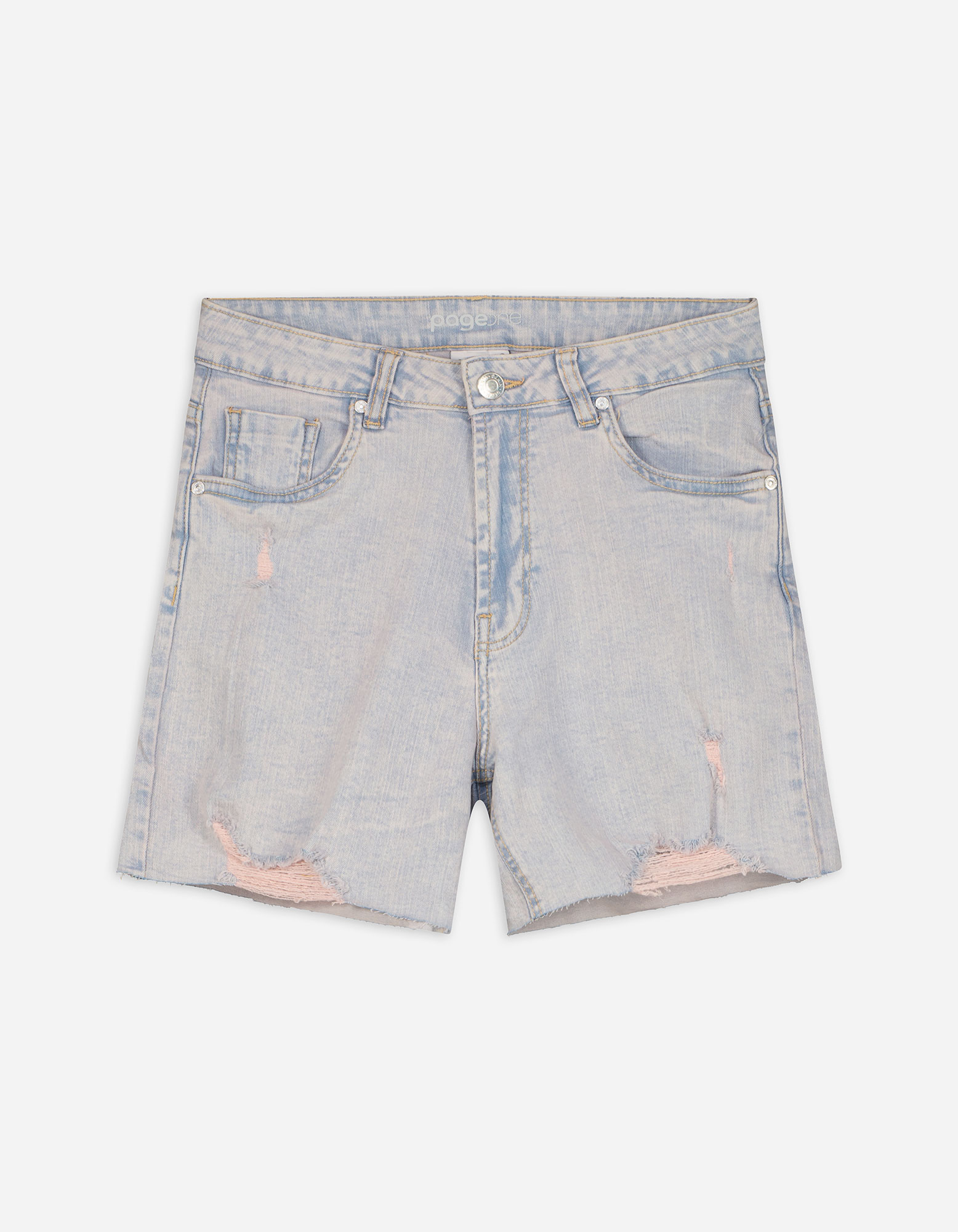 Damen Jeansshorts - Ausbrenner-Effekt, Takko, hellblau 44