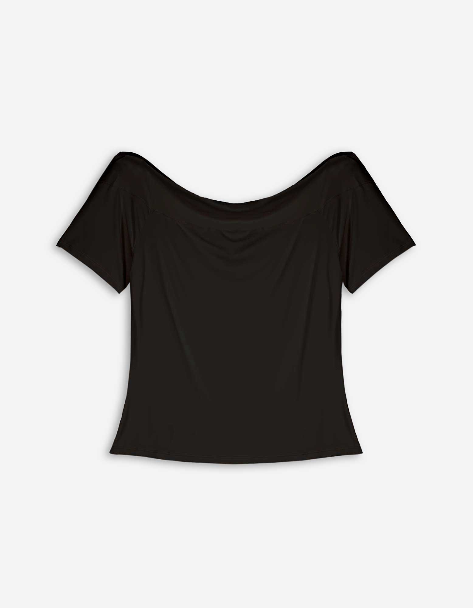 Damen T-Shirt - Carmen-Ausschnitt, Takko, schwarz M