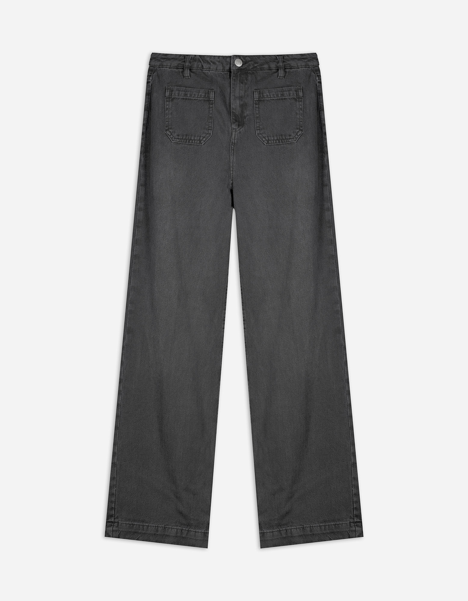 Damen Jeans - Weites Bein - schwarz, Takko, schwarz M