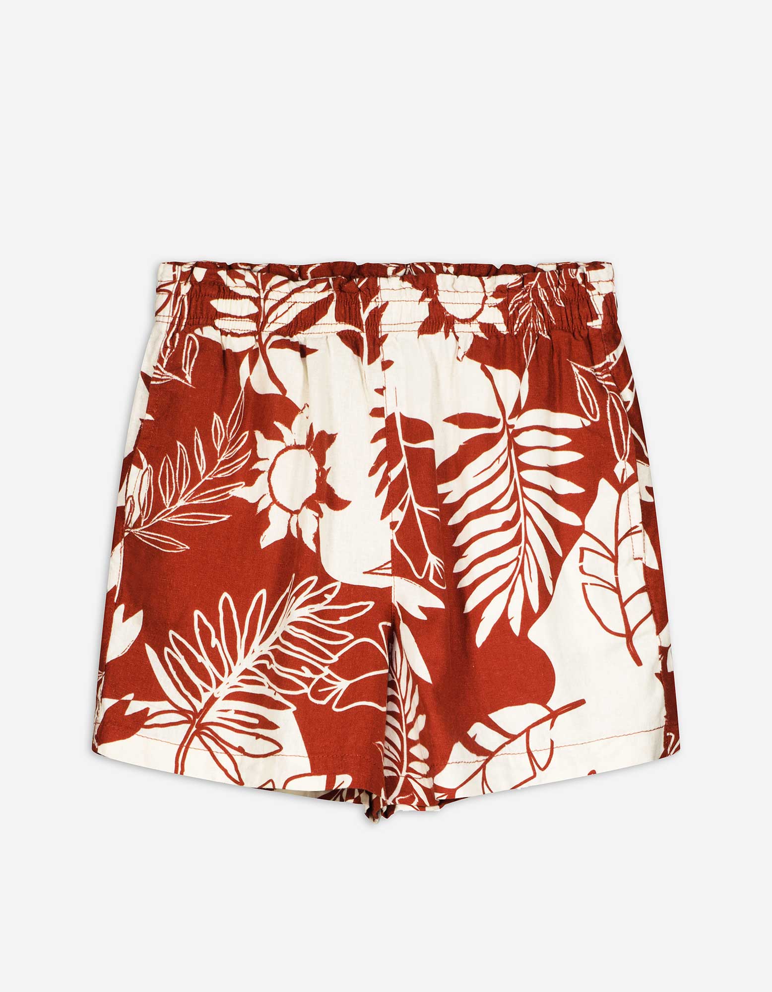 Damen Shorts - Leinen-Mix, Takko, dunkelrot XS