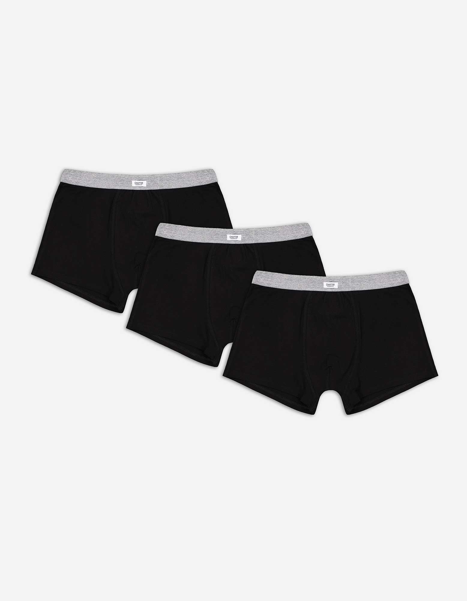 Herren Trunks - 3er-Pack, Takko, schwarz XXL