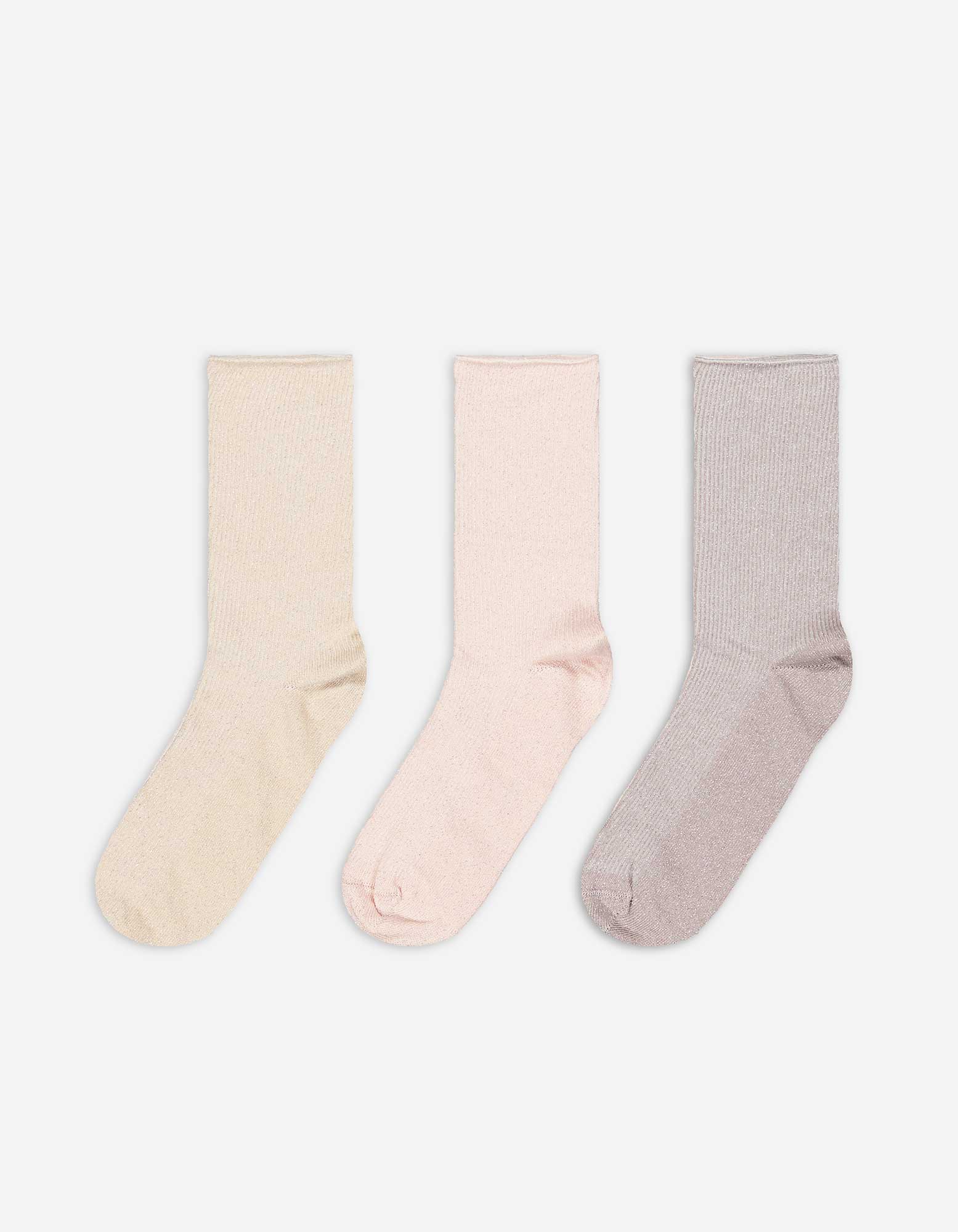 Damen Socken - 3er-Pack, Takko, beige 39-42