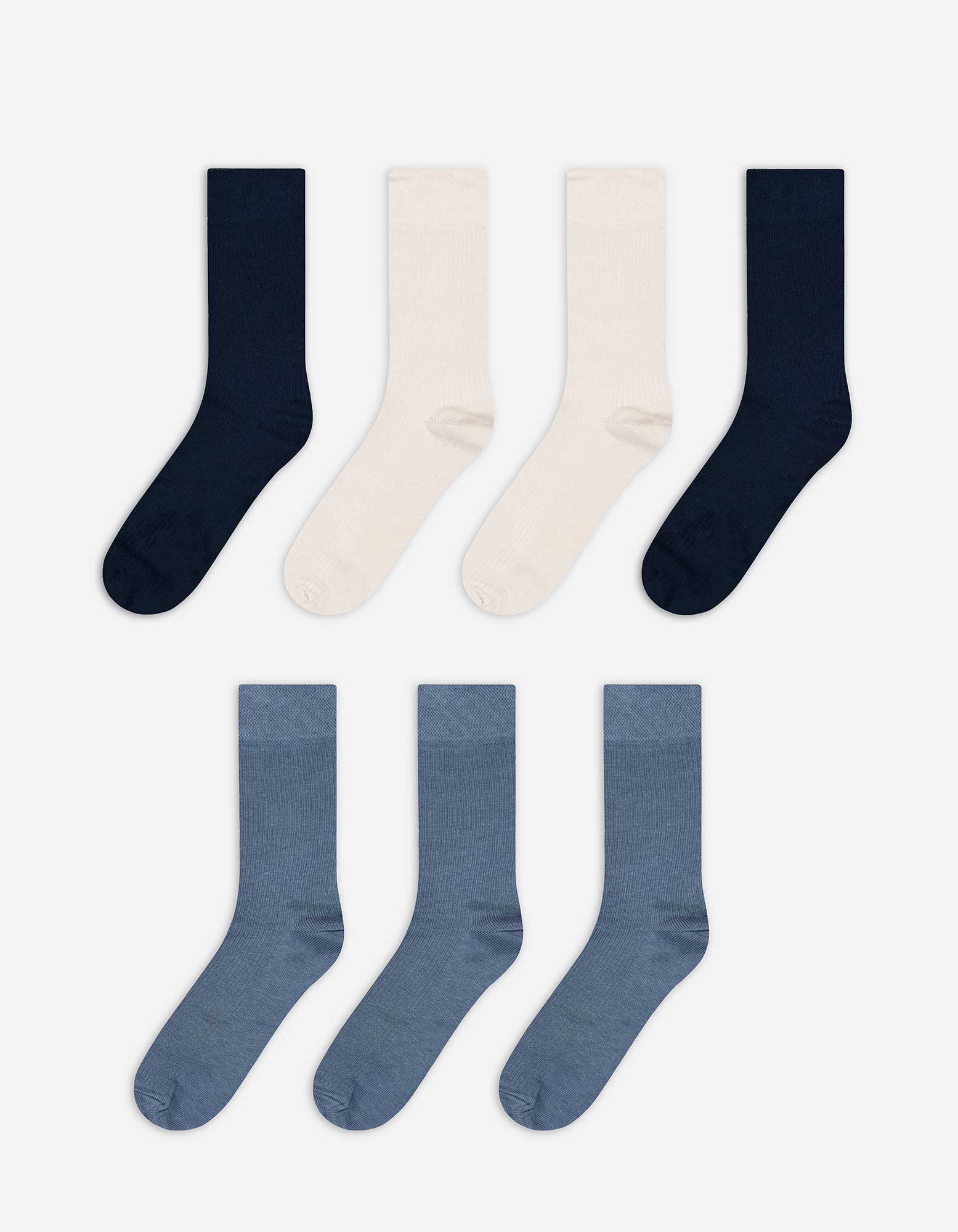 Herren Socken - 7er-Pack, Takko, hellgrau 43-46