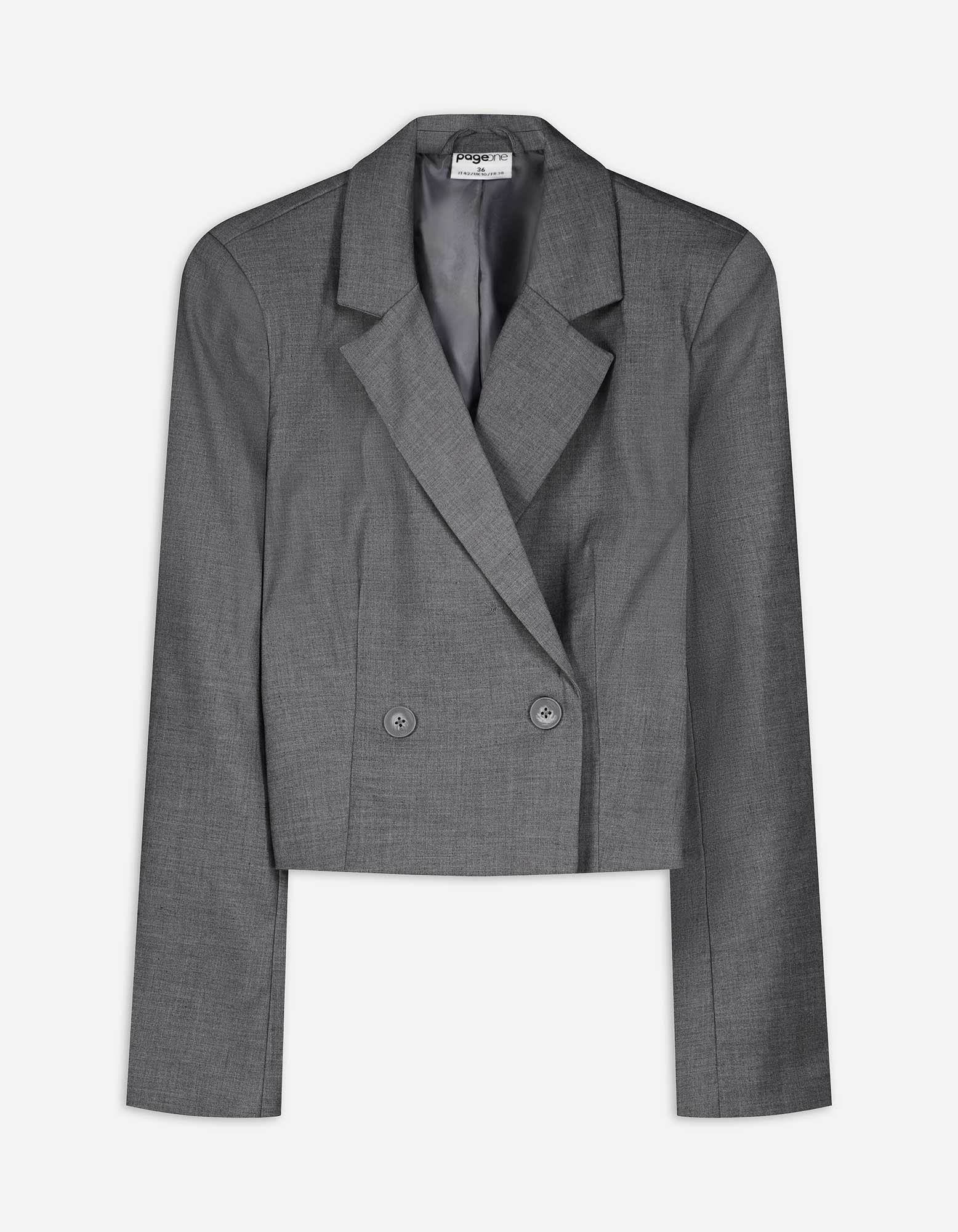 Damen Blazer - Cropped, Takko, grau 40