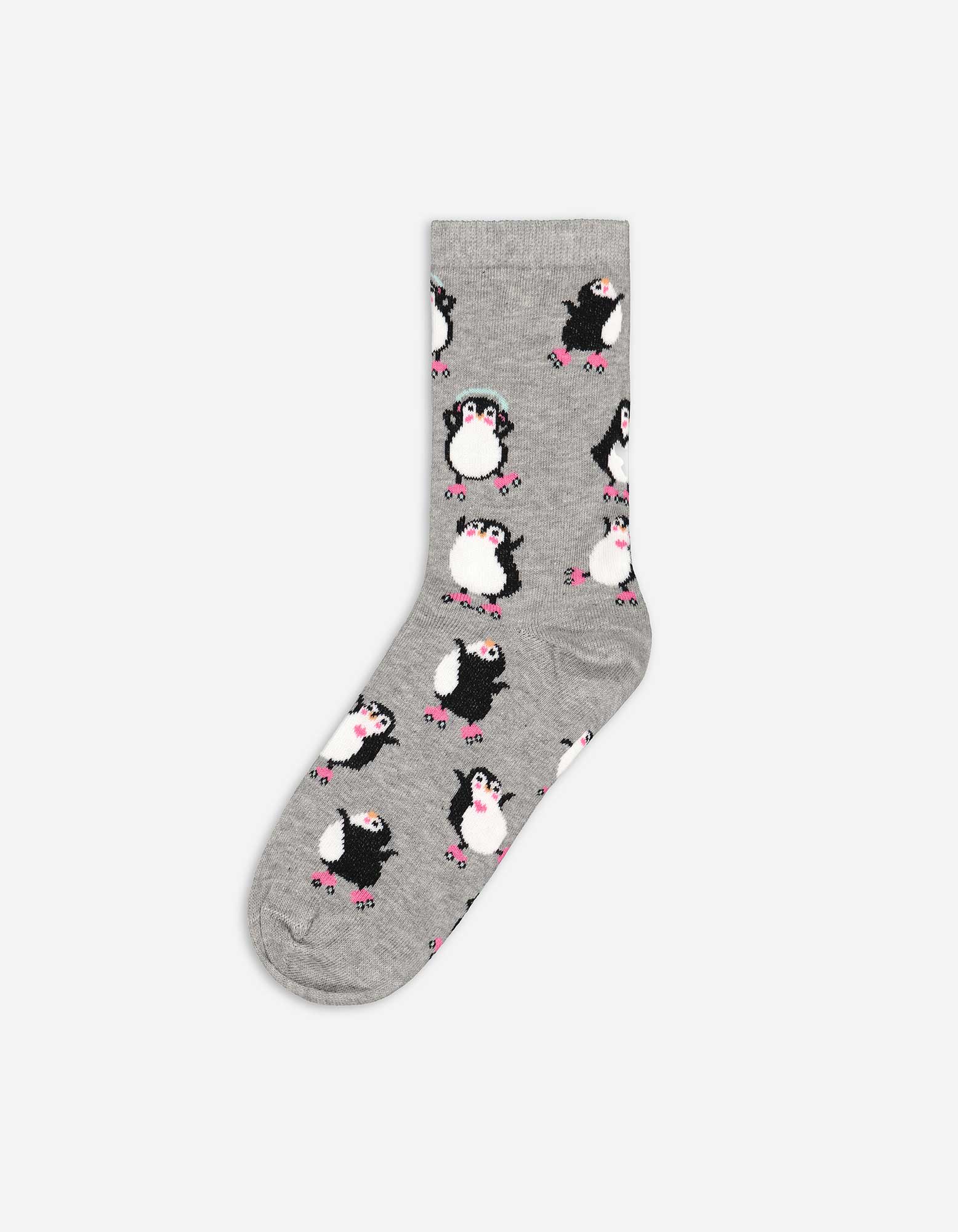 Damen Socken - Allover-Muster, Takko, hellgrau 35-38