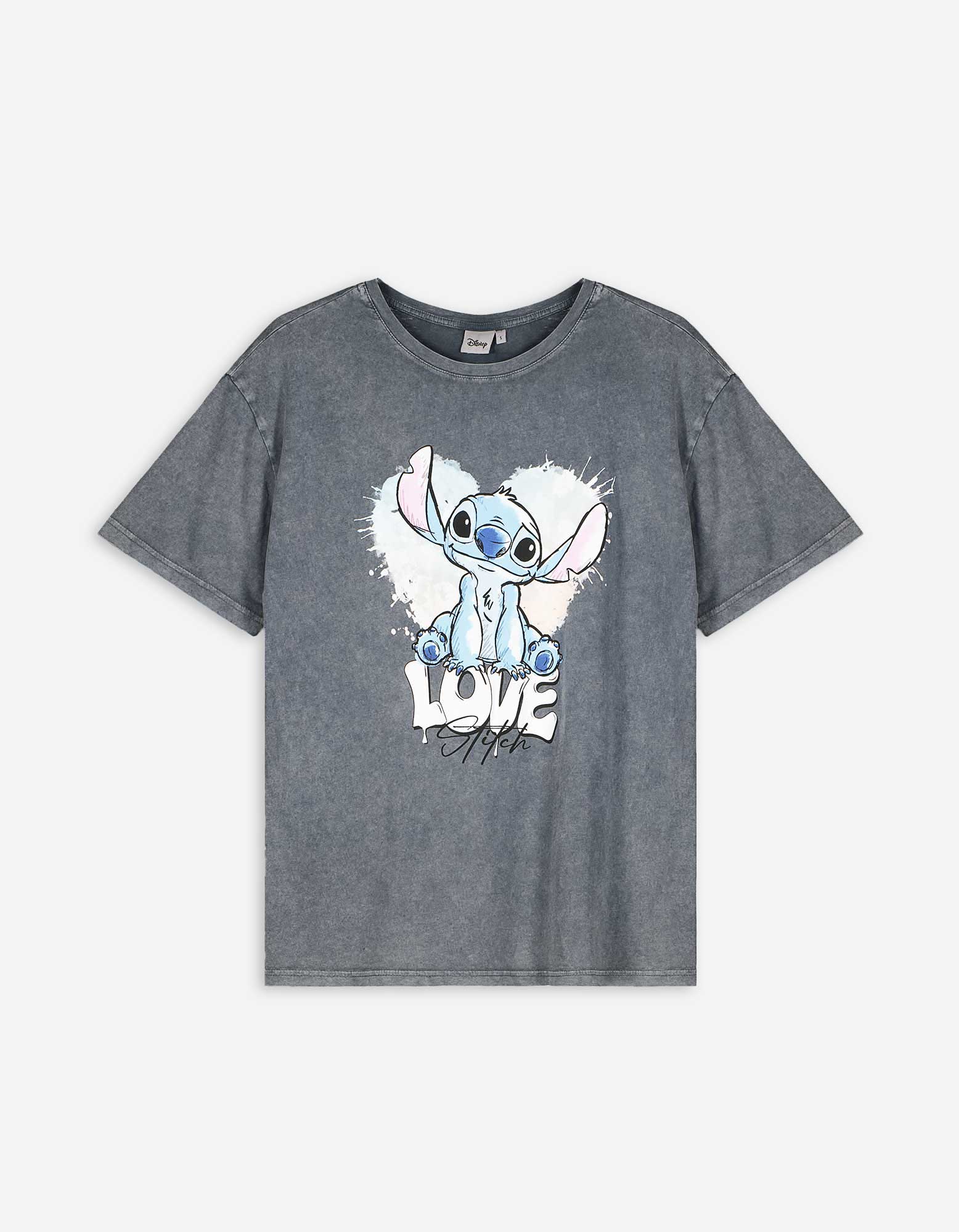 Damen T-Shirt - Lilo & Stitch, Takko, dunkelgrau S