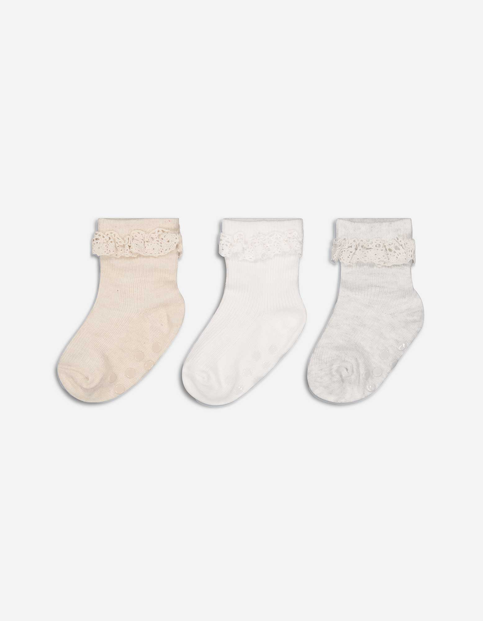 Baby Socken - 3er-Pack, Takko, beige