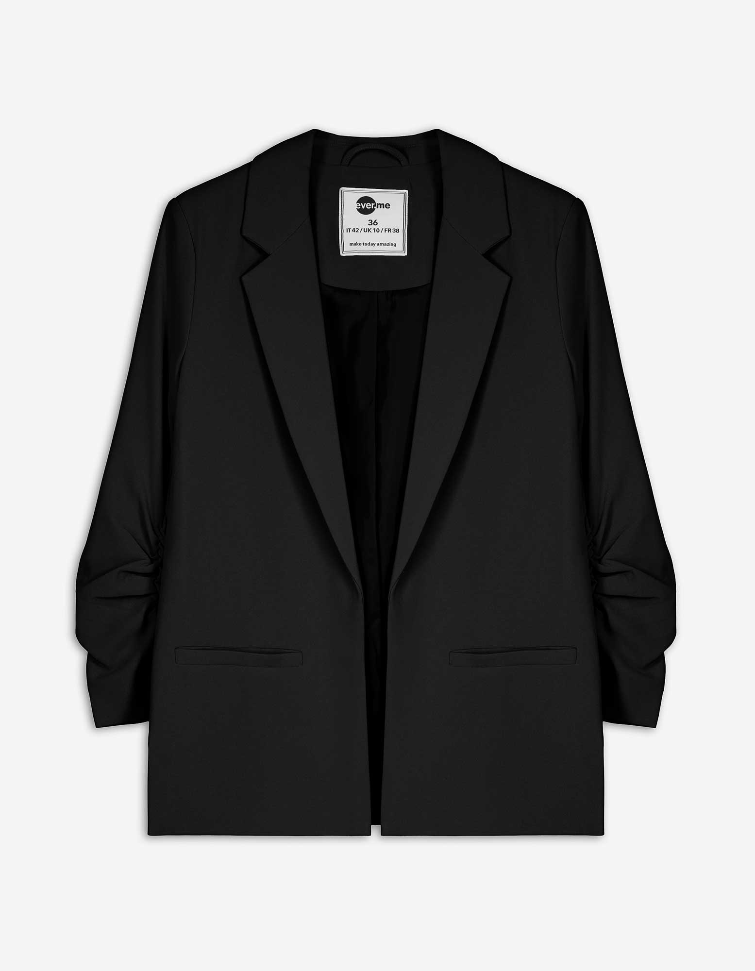 Damen Blazer - Dreiviertelärmel - schwarz, Takko, schwarz 42