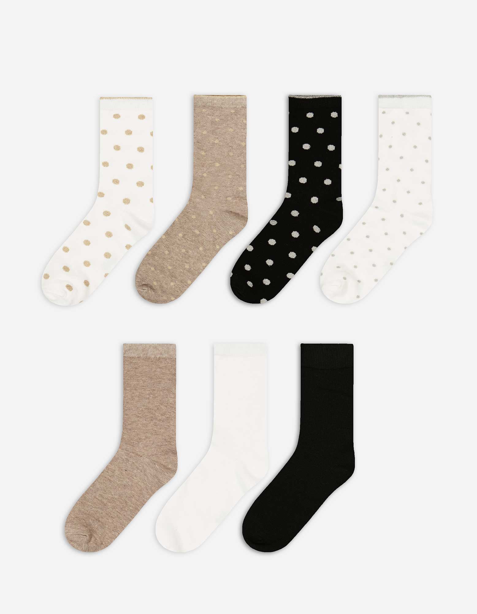 Damen Socken - 7er-Pack, Takko, weiß 39-42