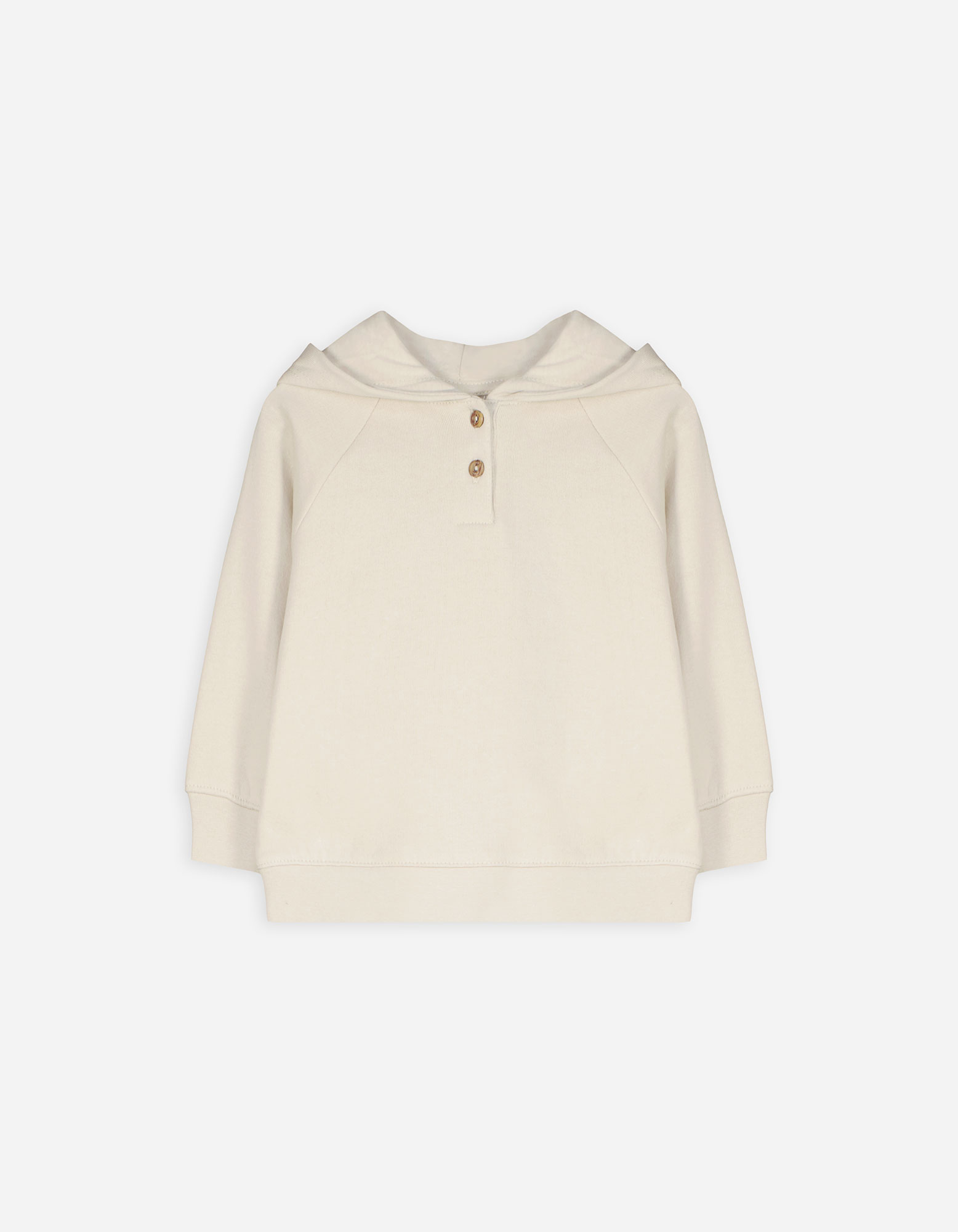 Baby Hoodie - Überschnittene Ärmel - beige, Takko, beige