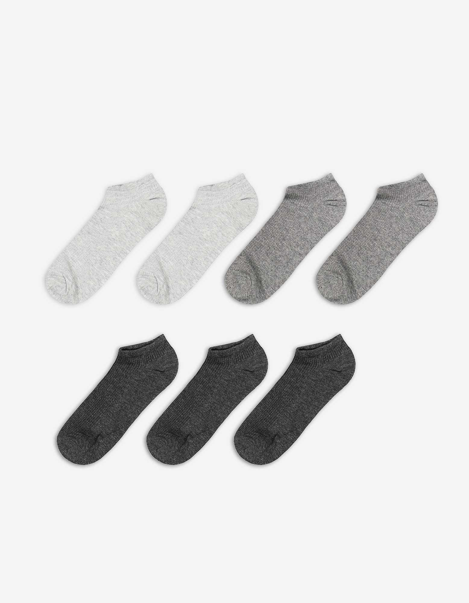 Herren Sneakersocken - 7er-Pack, Takko, hellgrau 43-46