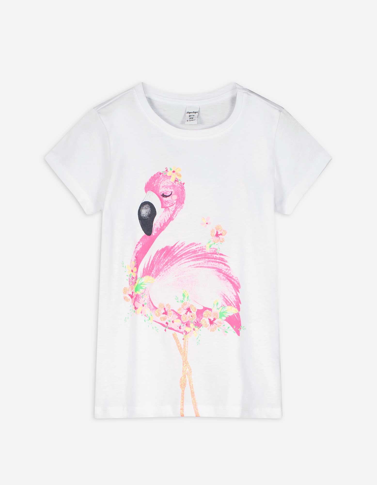 Kinder T-Shirt - Glitzerprint, Takko, weiß