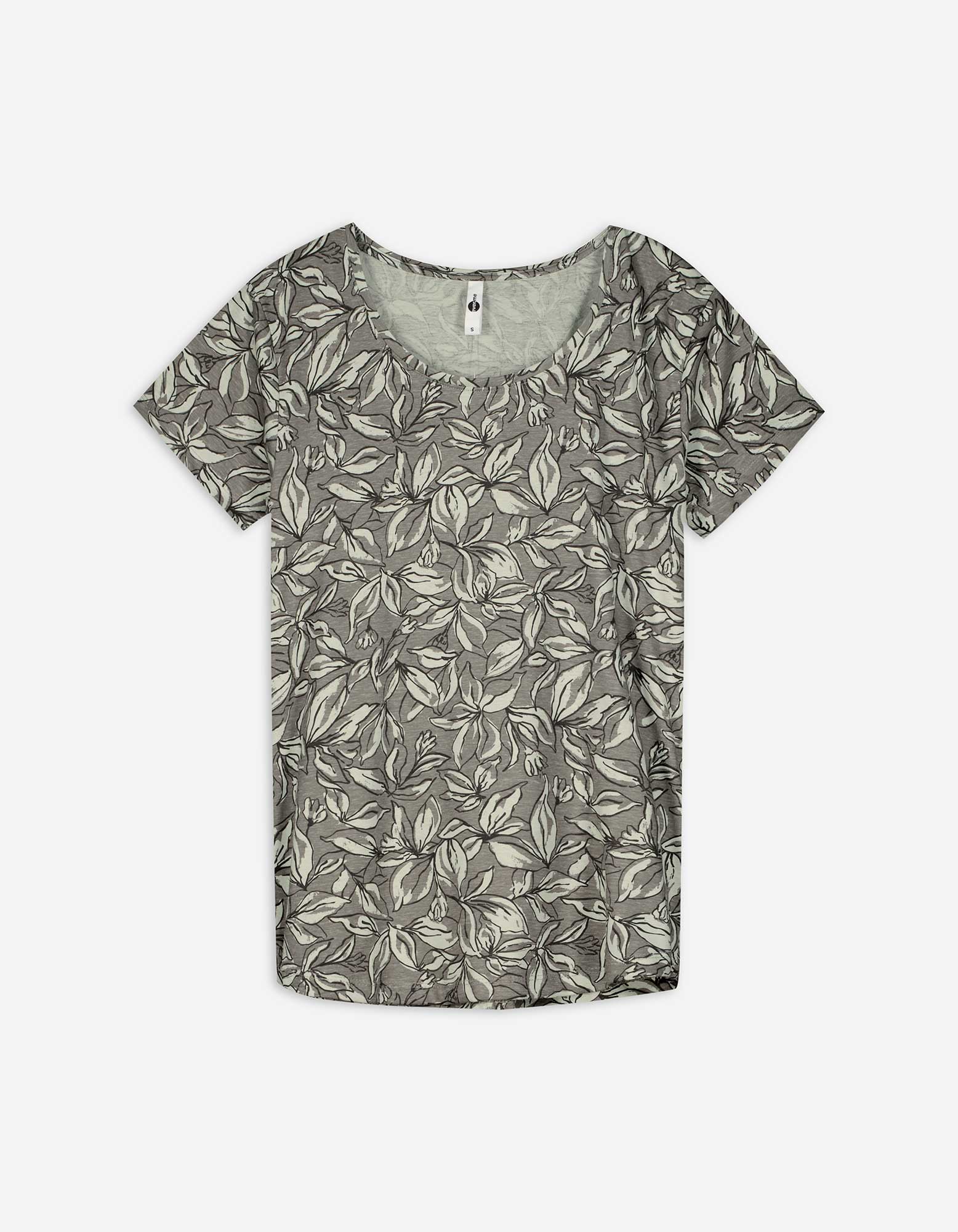 Damen T-Shirt - Florales Muster, Takko, hellgrau S